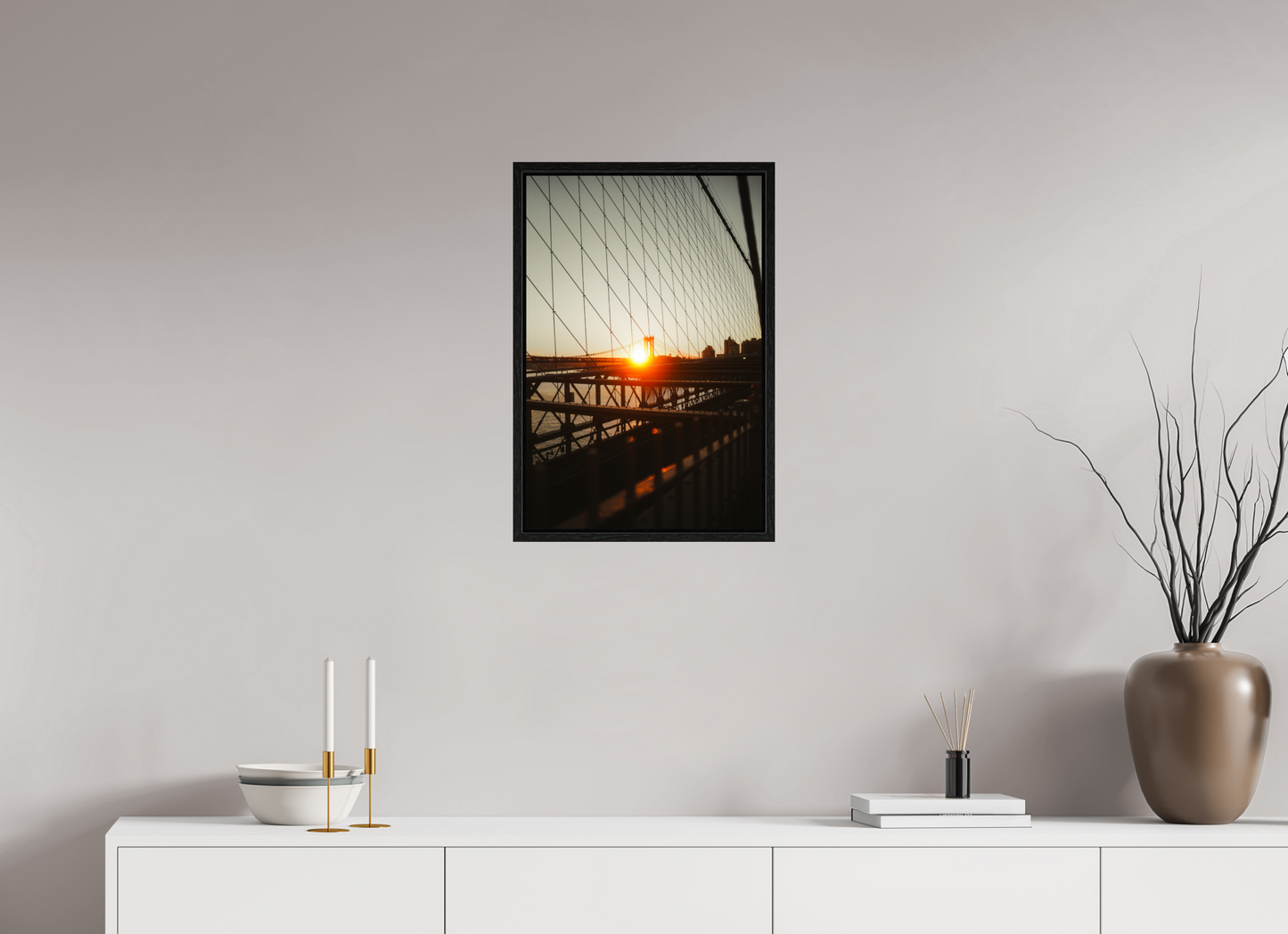 Couché de soleil sur les ponts de New York