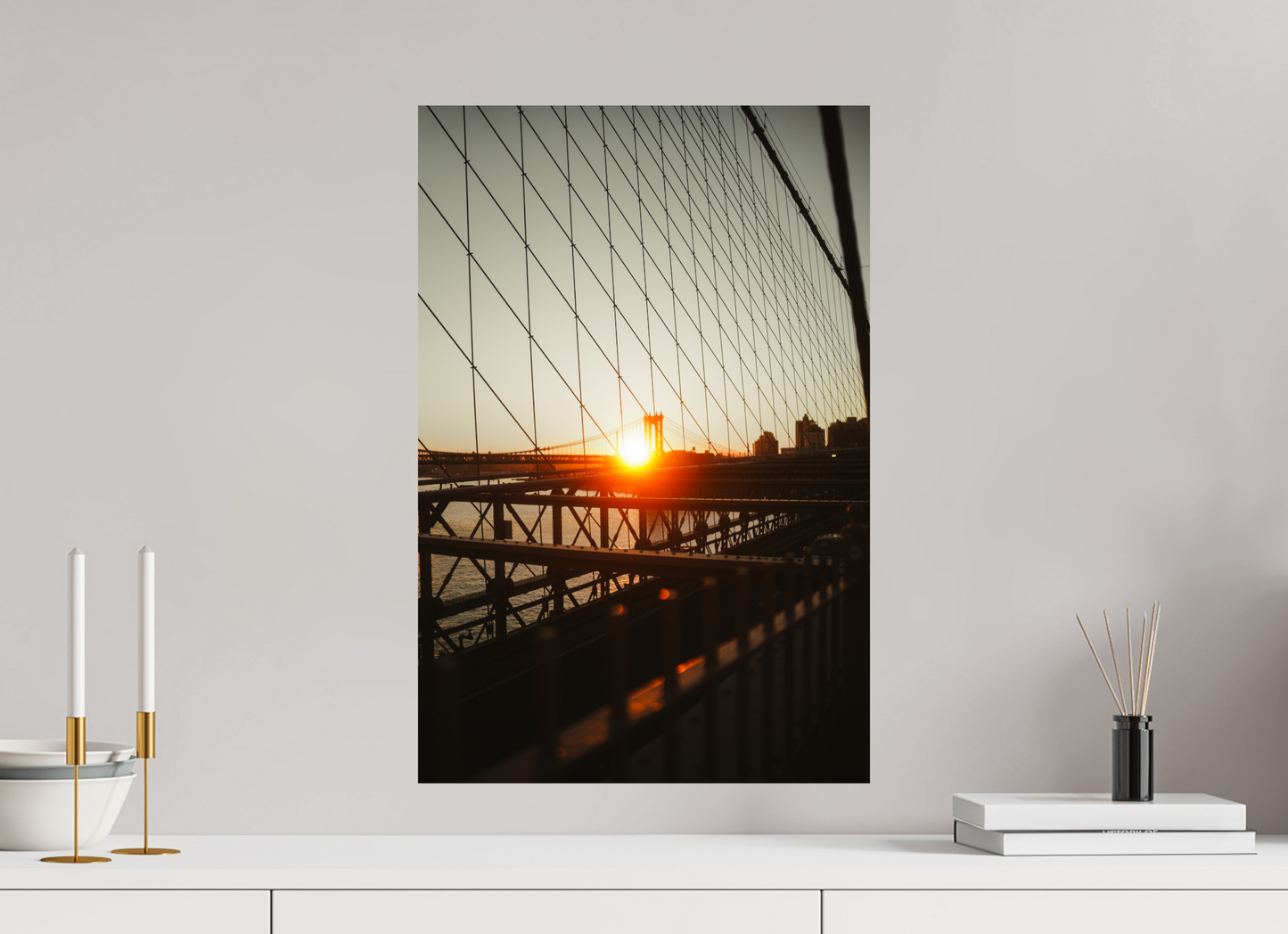 Couché de soleil sur les ponts de New York
