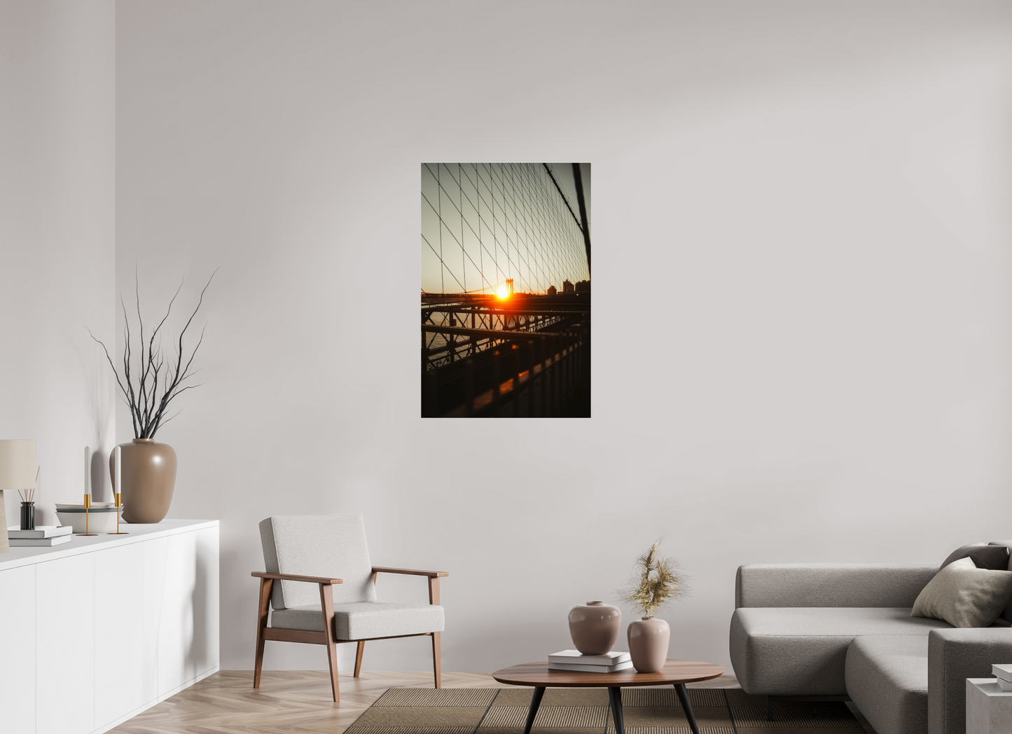 Couché de soleil sur les ponts de New York