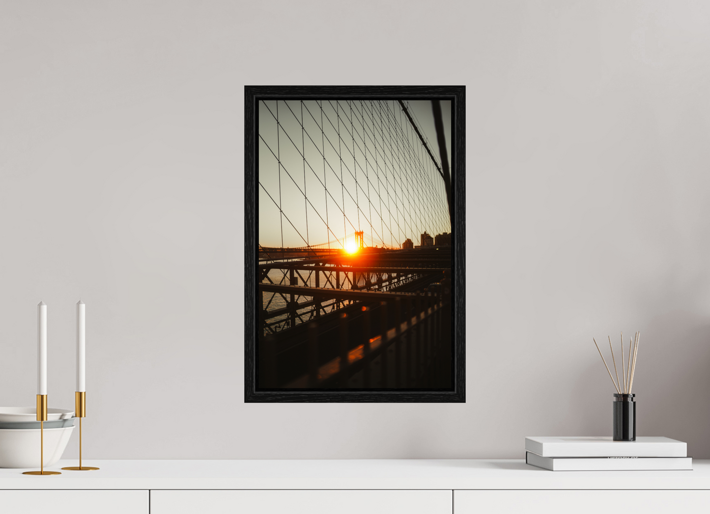 Couché de soleil sur les ponts de New York