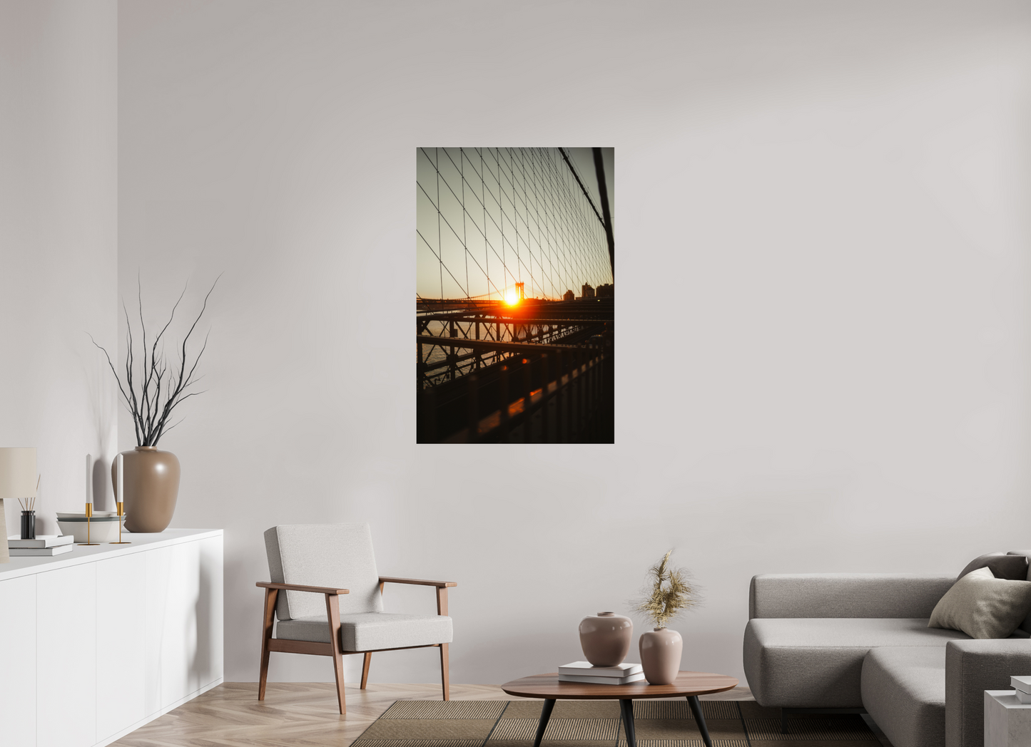 Couché de soleil sur les ponts de New York
