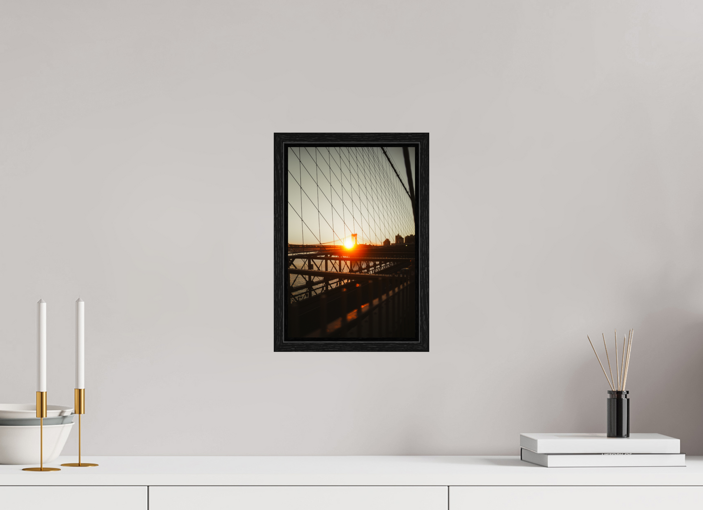 Couché de soleil sur les ponts de New York
