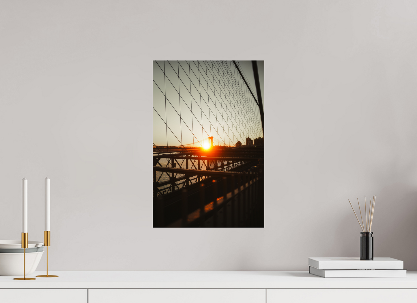 Couché de soleil sur les ponts de New York