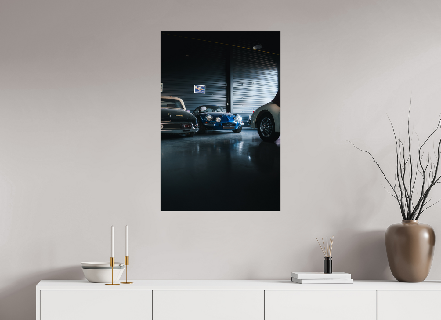 Alpine A110 – Photo authentique en garage de collection