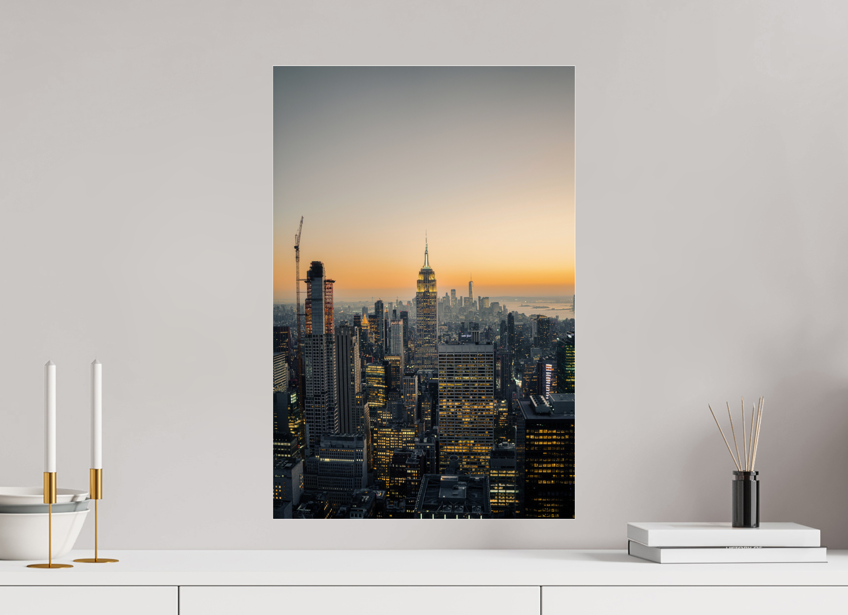 40 x 60 cm, Photo Print Under Acrylic Glass Photographie Murale - Empire State Building
