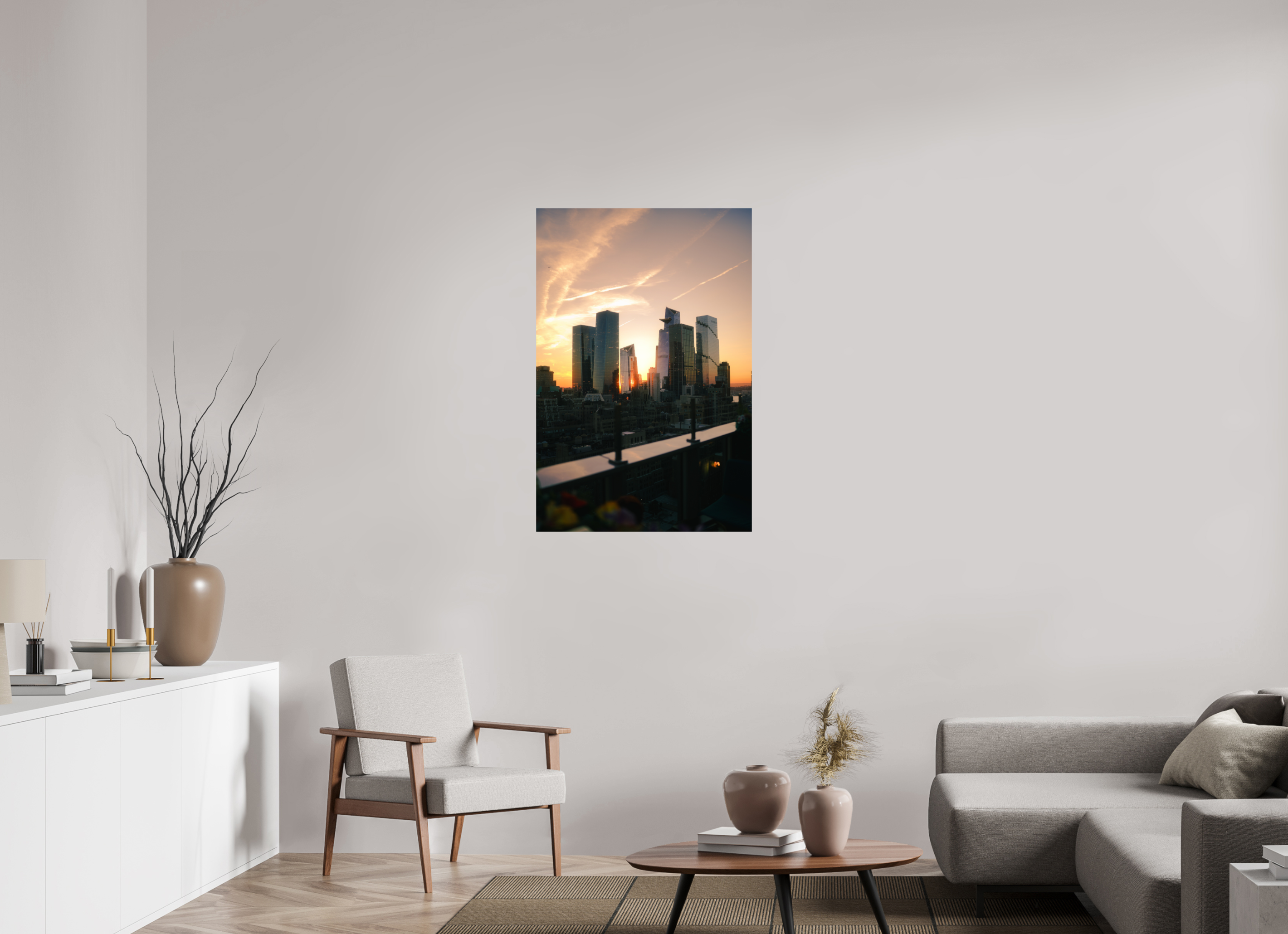 70 x 105 cm, Photo Print On Fuji Crystal DP II Photographie Murale - Sunset New-York