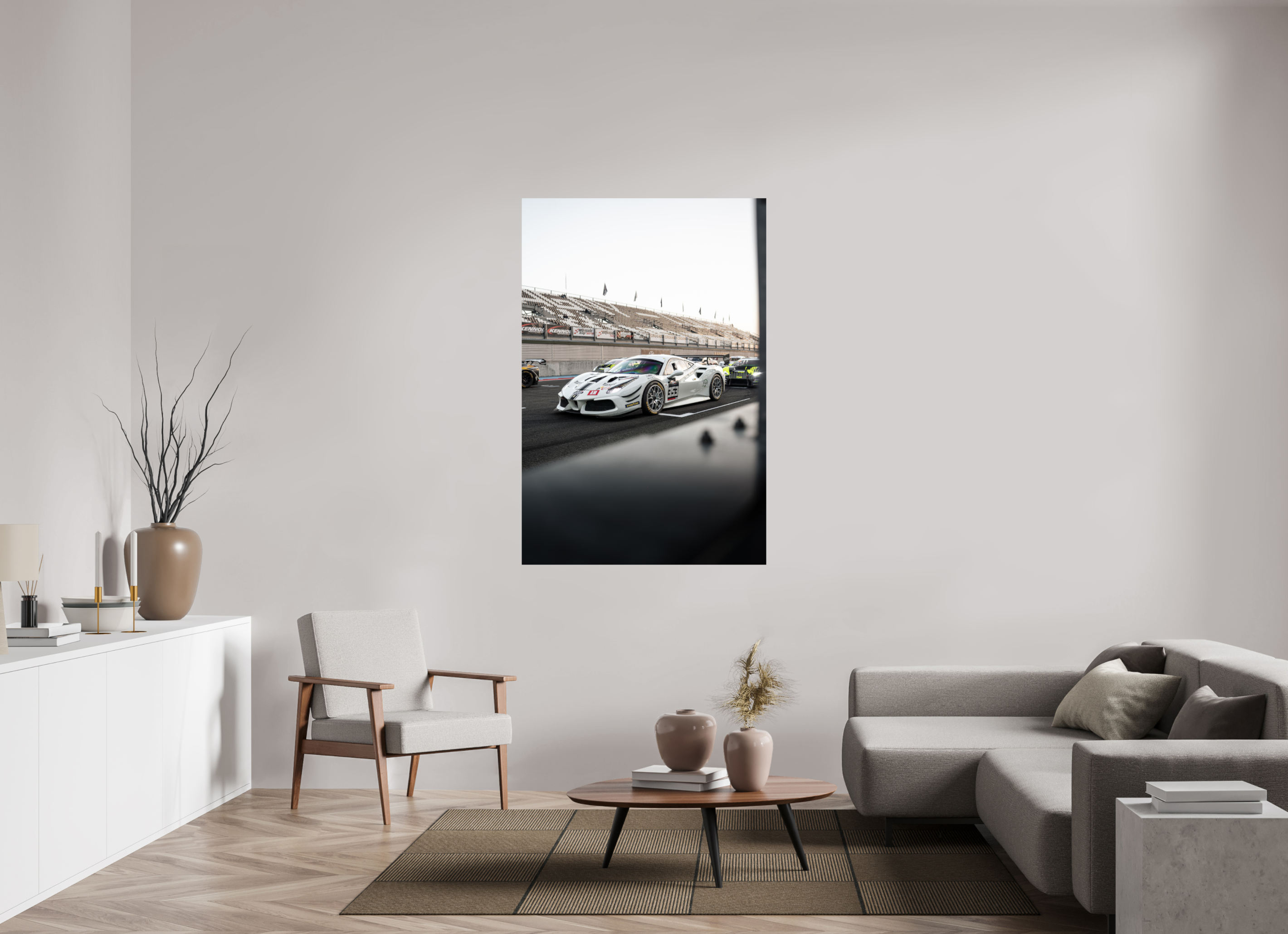 100 x 150 cm, Photo Print On Fuji Crystal DP II Photographir Murale - Ferrari 488 GT3