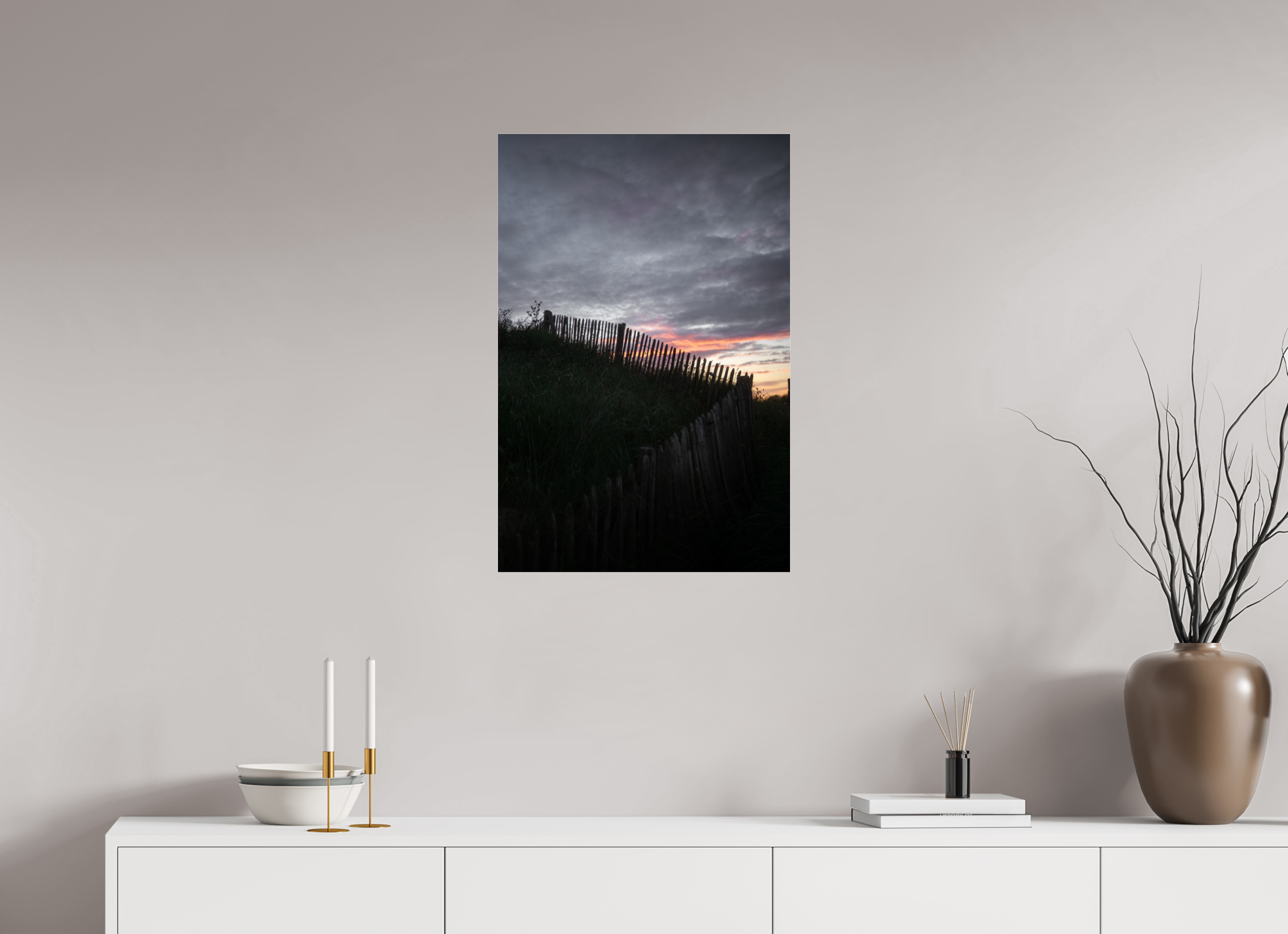 50 x 75 cm, Photo Print Under Acrylic Glass Photographie Murale - Bord de mer au couché de soleil
