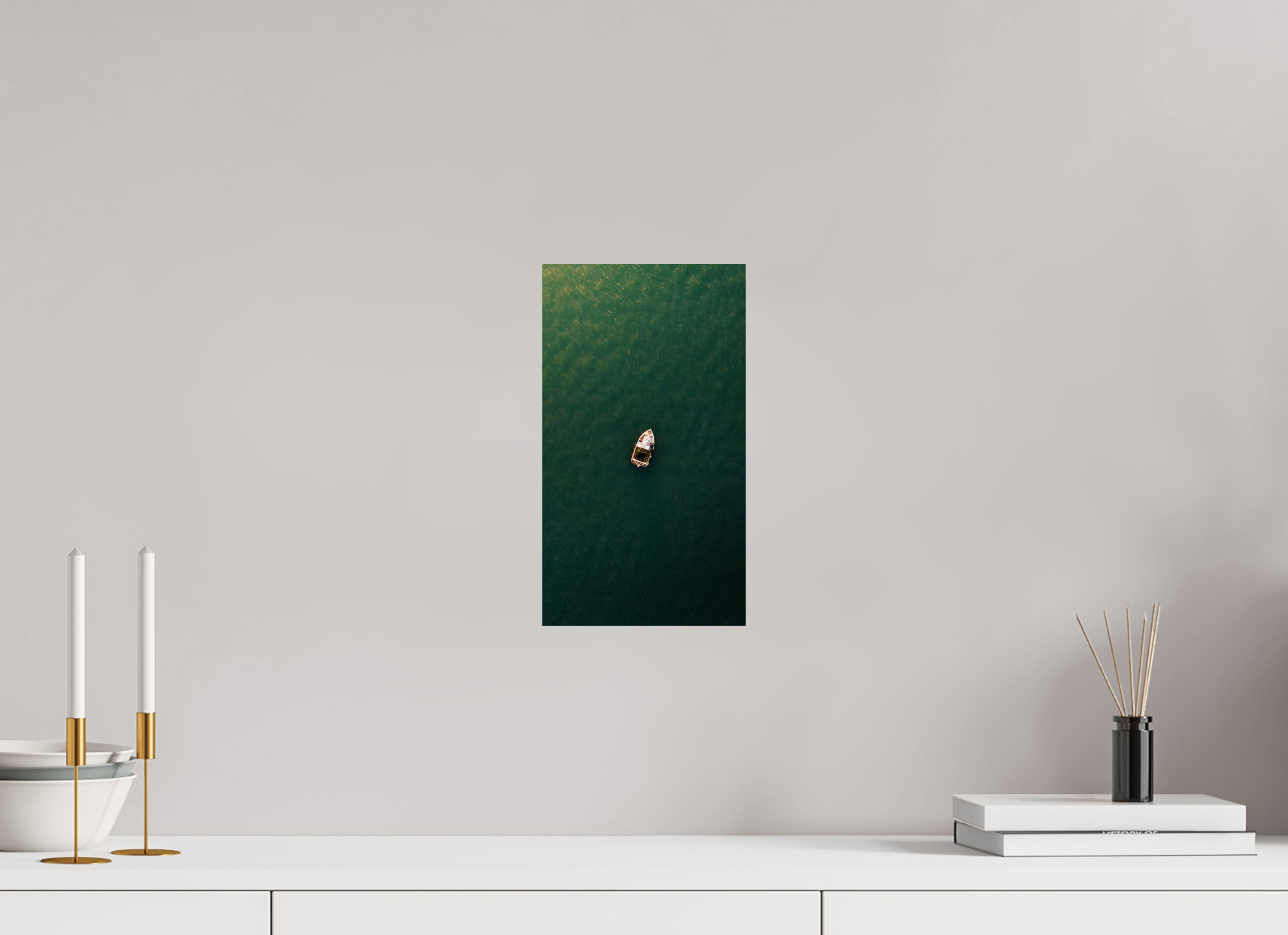 18 x 32 cm, Photo Print On Fuji Crystal DP II Photographie Murale - Bateau de pêche isolé.