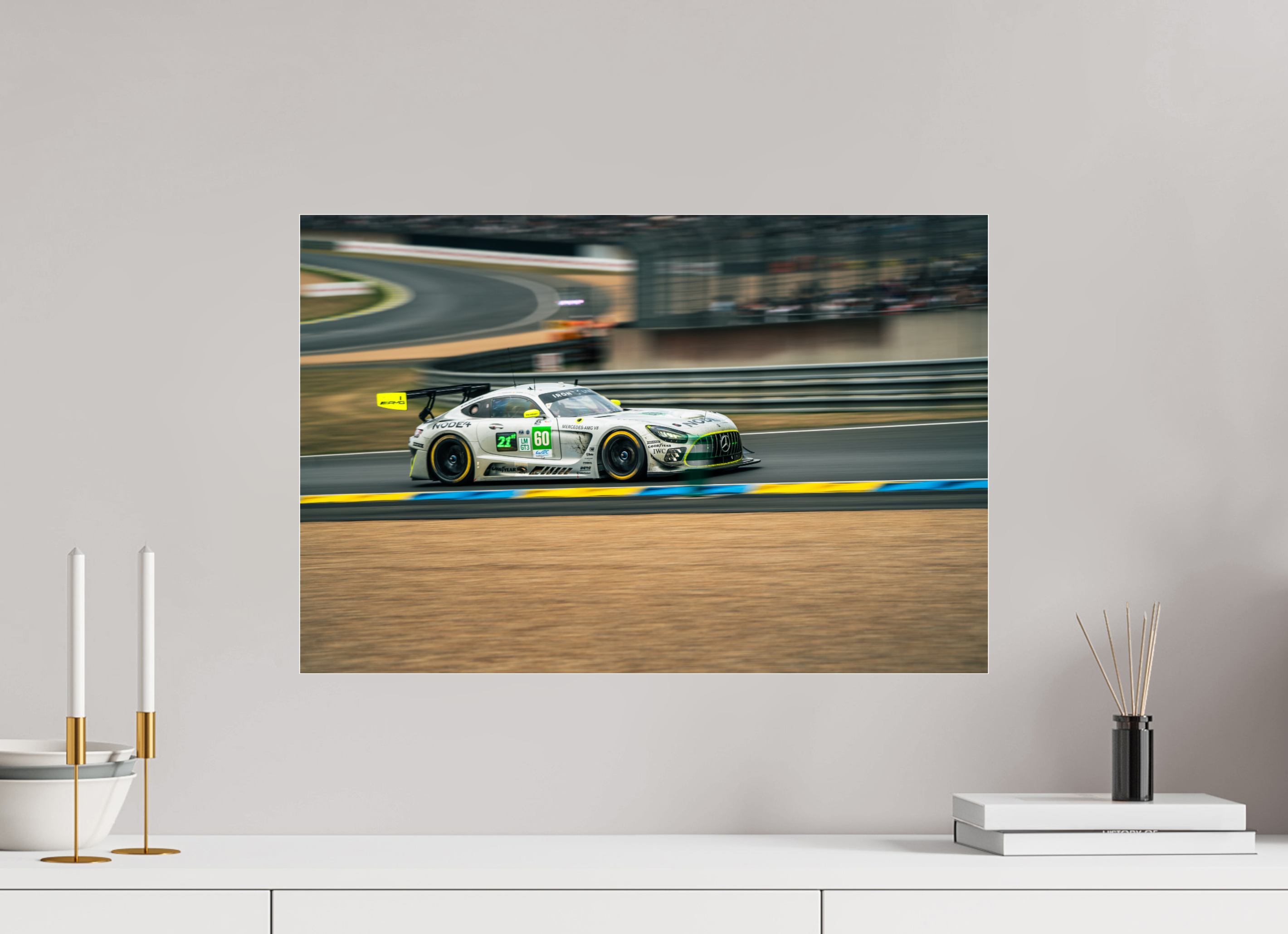 60 x 40 cm, Photo Print Under Acrylic Glass Photographie Murale - Mercedes GT3 N2