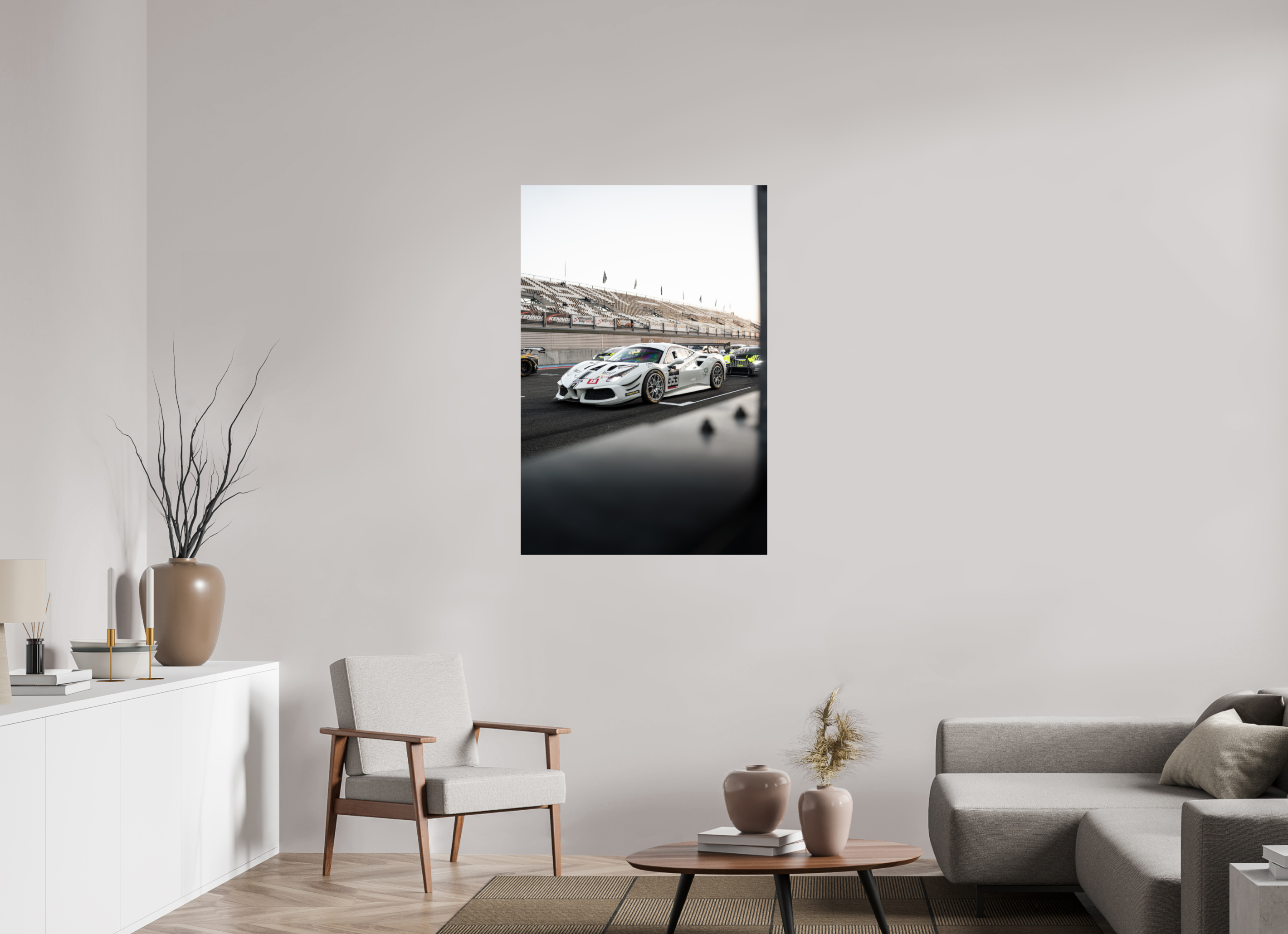80 x 120 cm, Photo Print On Fuji Crystal DP II Photographir Murale - Ferrari 488 GT3