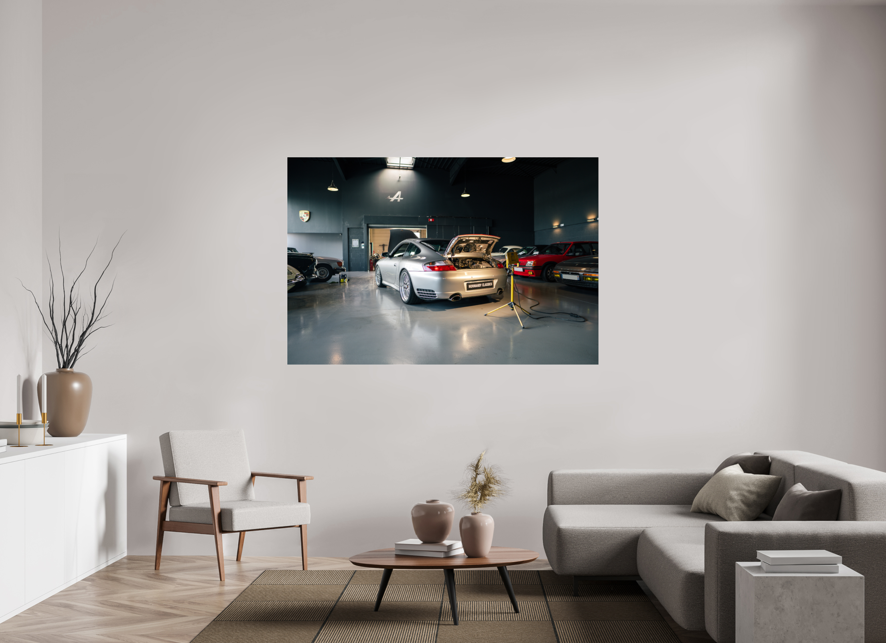 180 x 120 cm, Photo Print Under Acrylic Glass Photographie Murale - Porsche 996 Carrera 4S