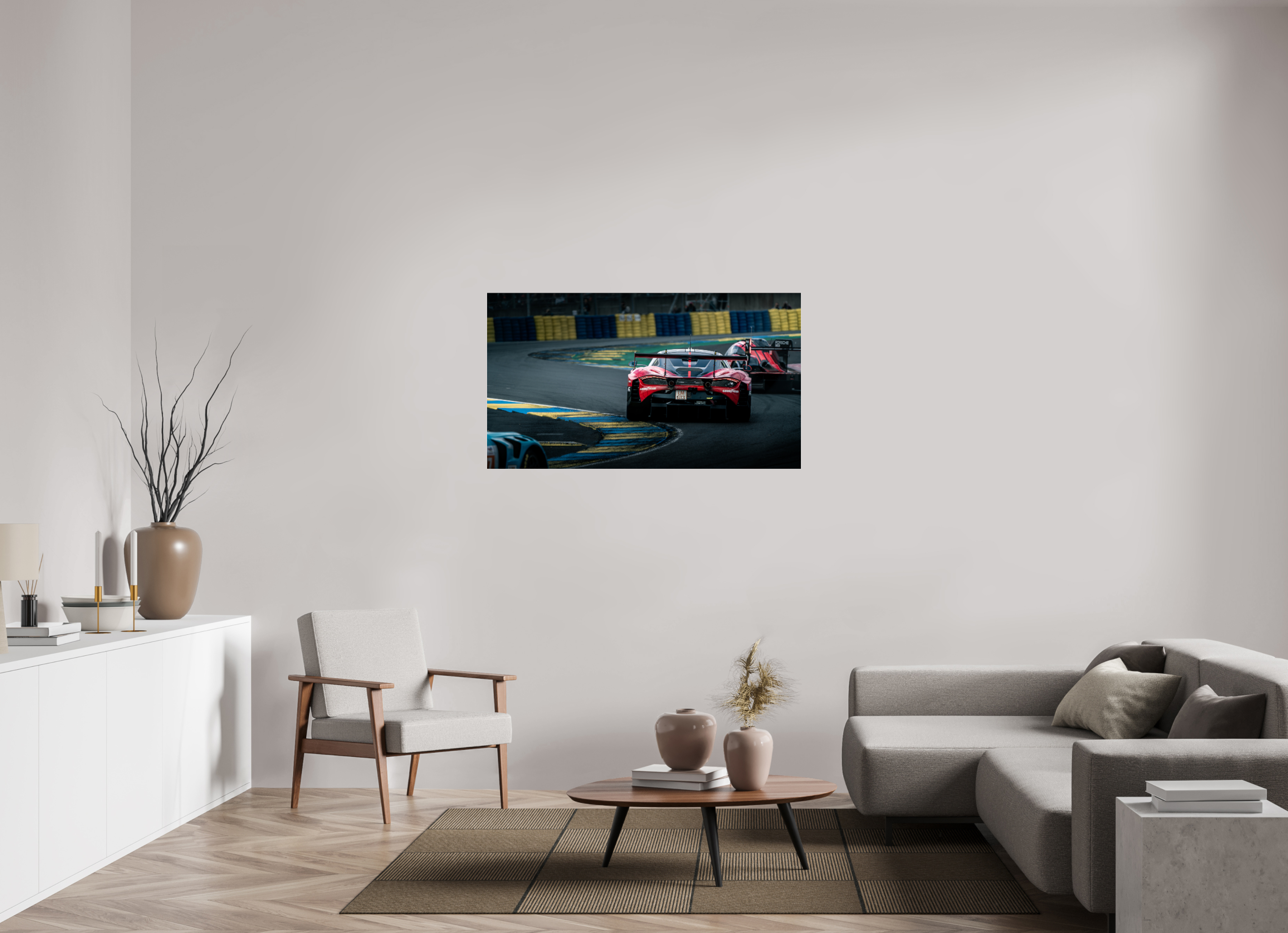 128 x 72 cm, Photo Print Under Acrylic Glass Photographie Murale - Mclaren 720s LMGT3 Evo