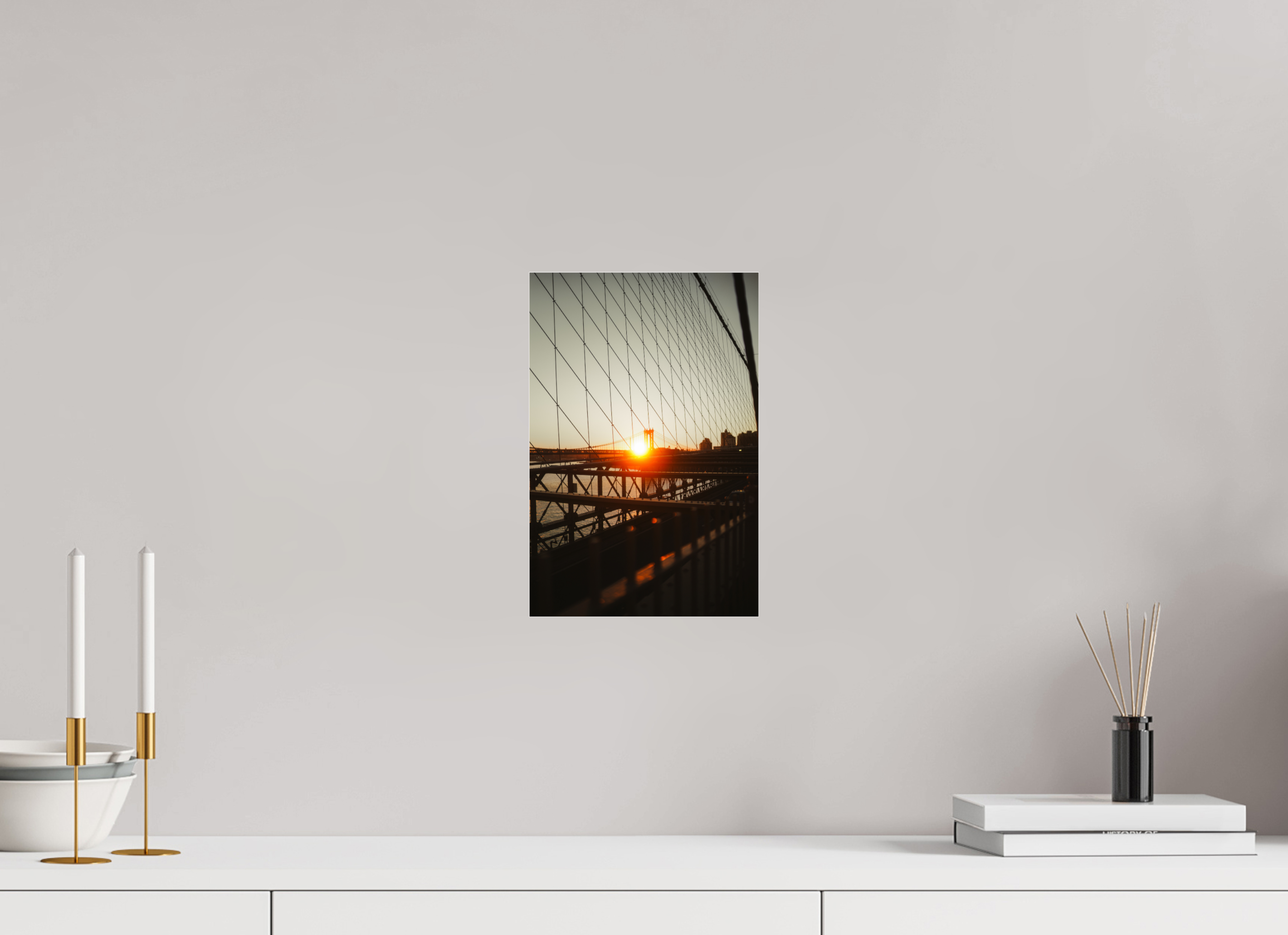 20 x 30 cm, Photo Print Under Acrylic Glass Photographie Murale - Pont de Brooklyn
