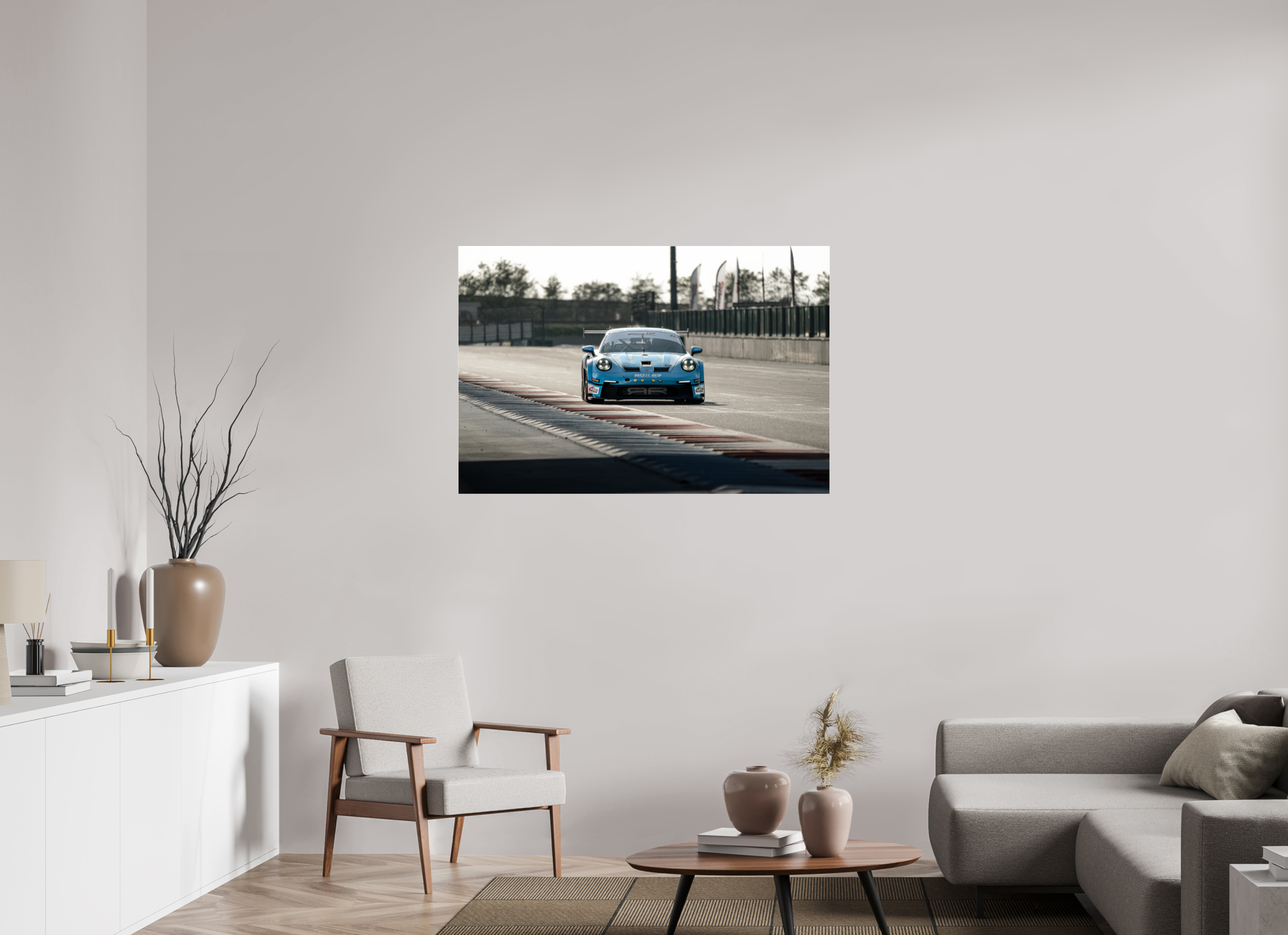 120 x 80 cm, Photo Print Under Acrylic Glass Photographie Murale - Porsche Nevers Magny-Cours