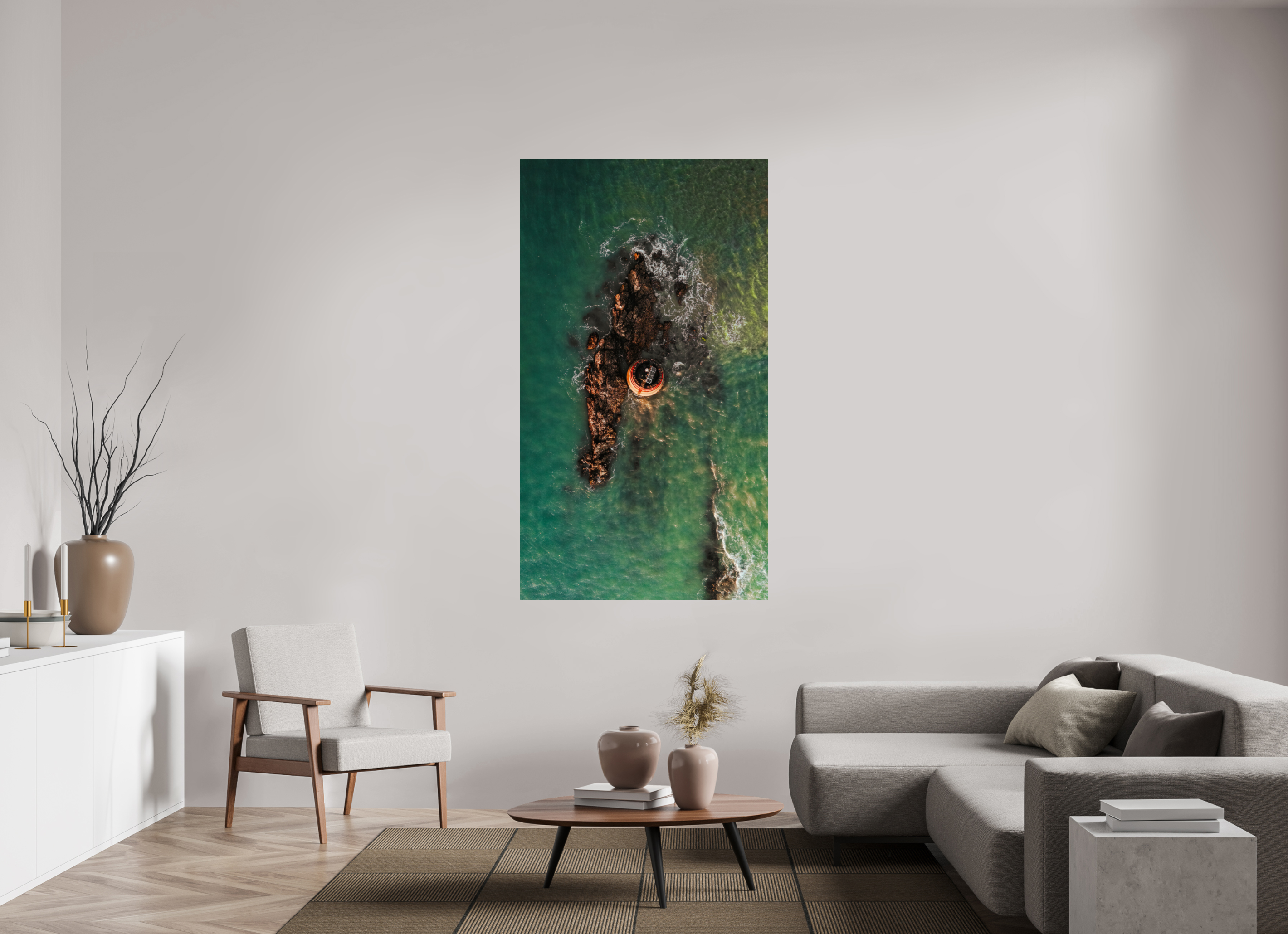 99 x 176 cm, Photo Print On Fuji Crystal DP II Photographie Murale - Phare isolé