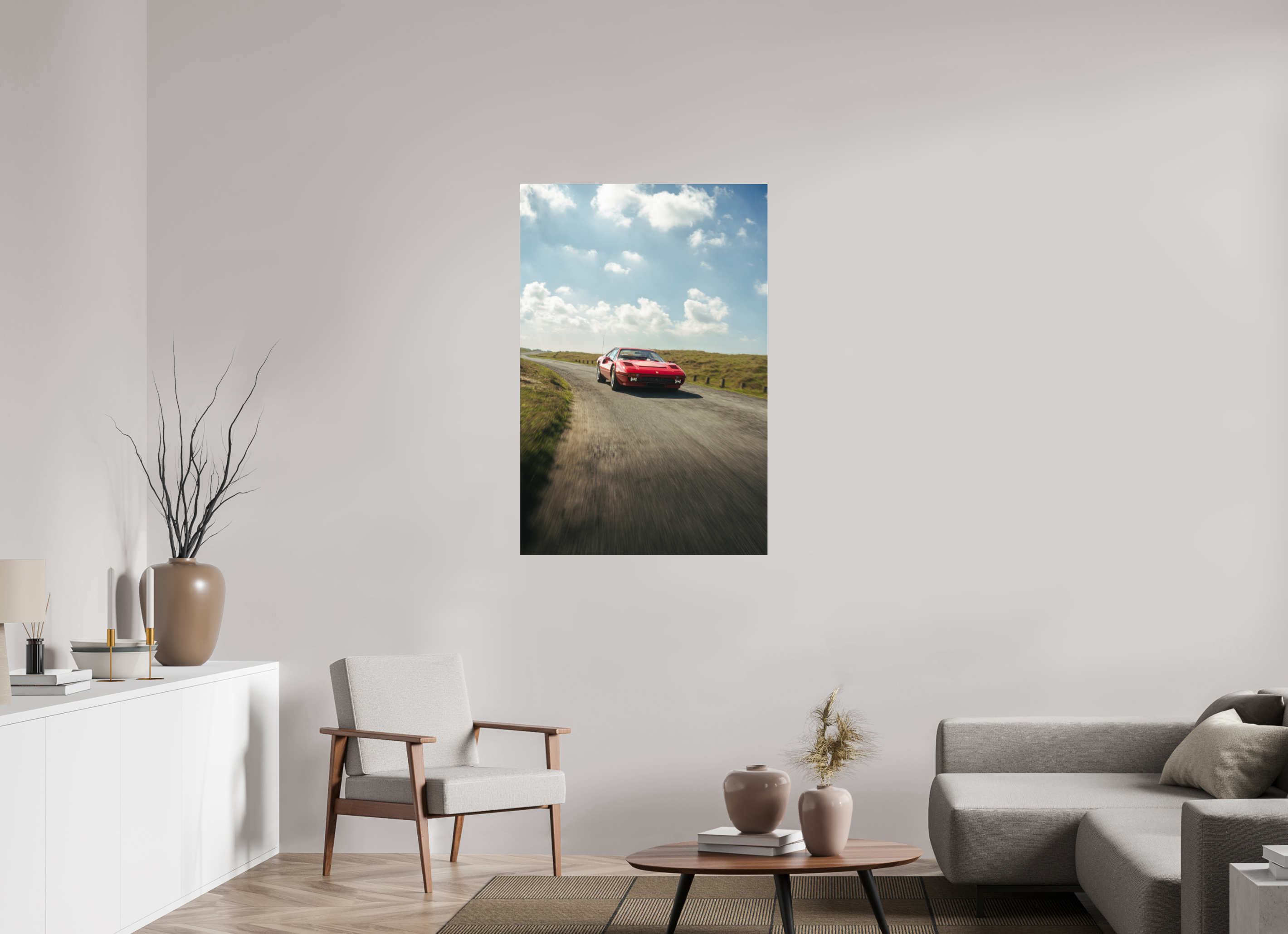 80 x 120 cm, Photo Print Under Acrylic Glass Photographie Murale - Ferrari 308 n1