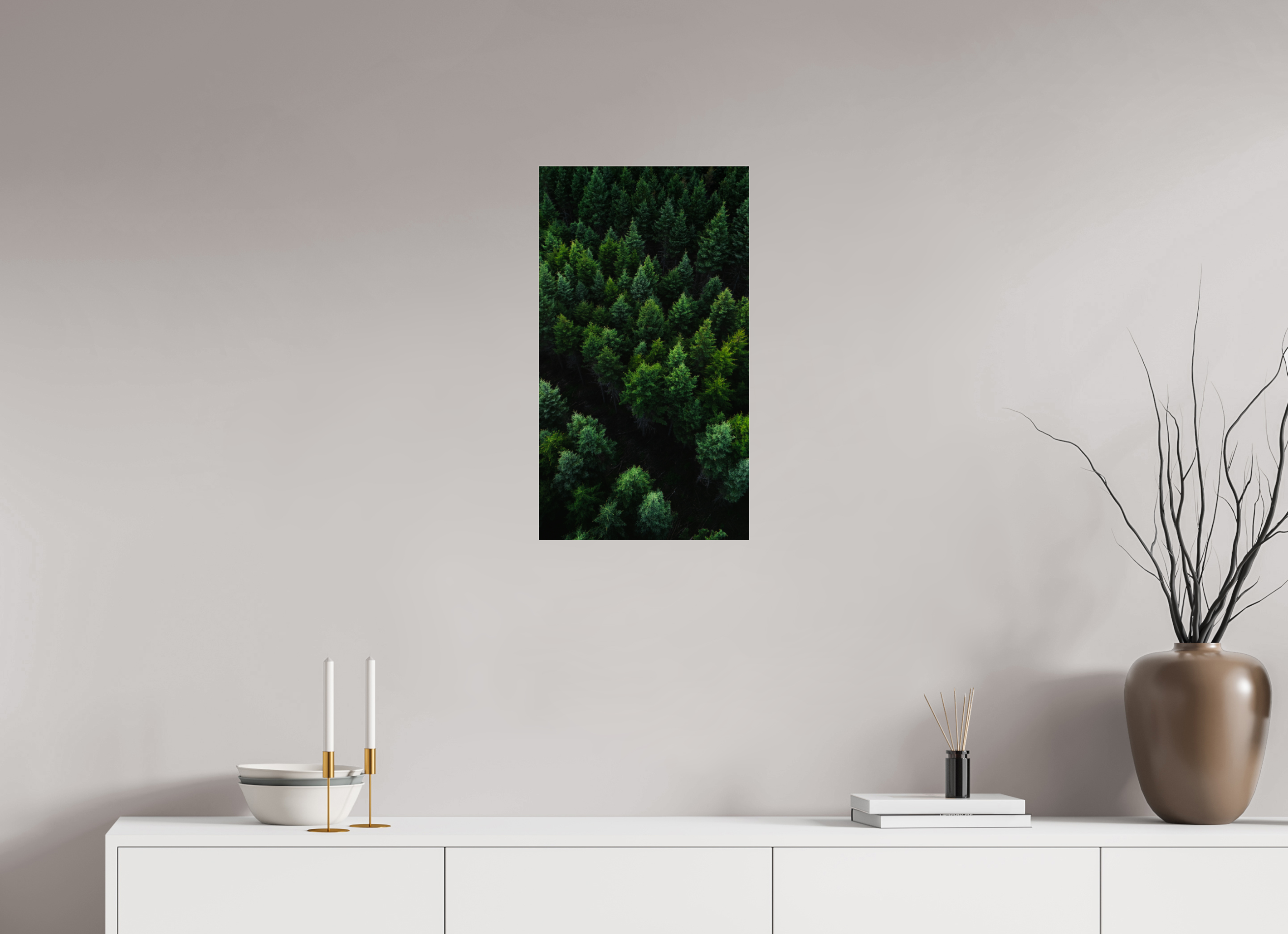 36 x 64 cm, Photo Print Under Acrylic Glass Photographie Murale - Fôret Canadienne