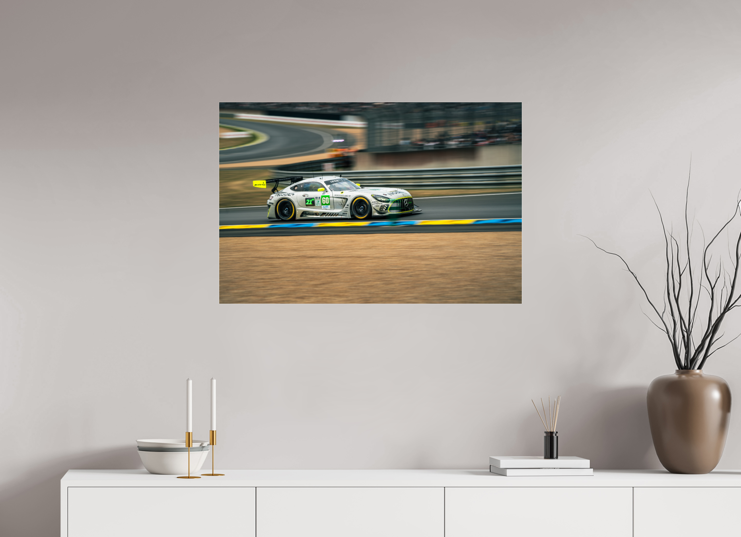 90 x 60 cm, Photo Print Under Acrylic Glass Photographie Murale - Mercedes GT3 N2