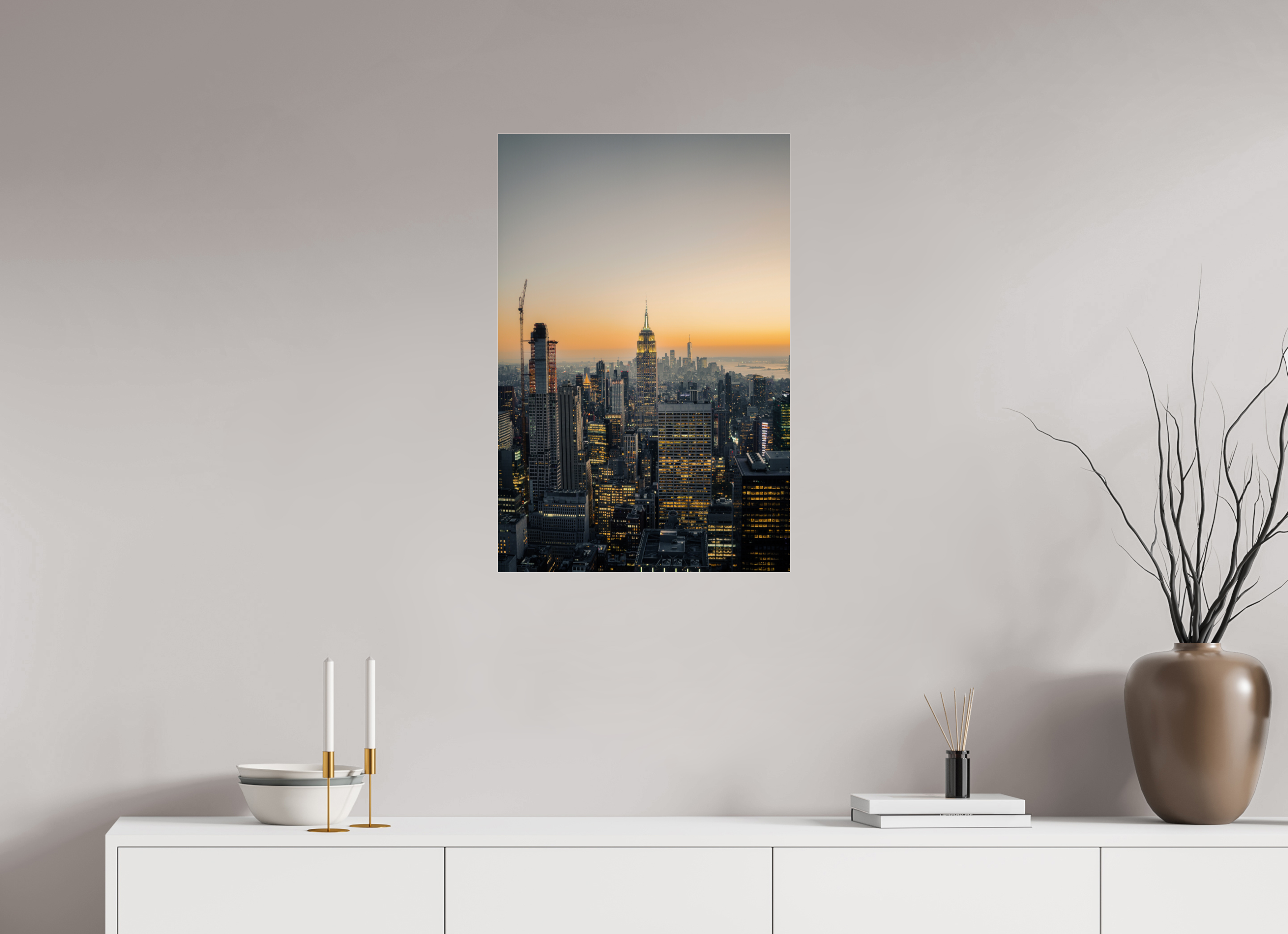 50 x 75 cm, Photo Print Under Acrylic Glass Photographie Murale - Empire State Building