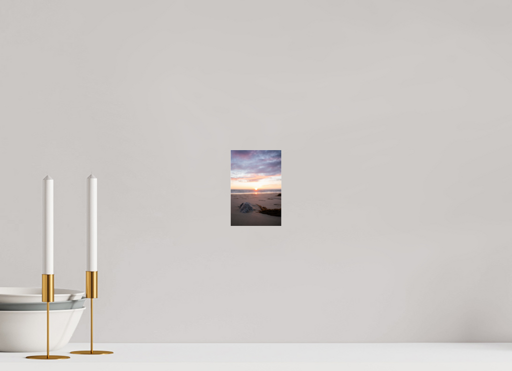 10 x 15 cm, Photo Print Under Acrylic Glass Photographie Murale - Couché de soleil sur la mer