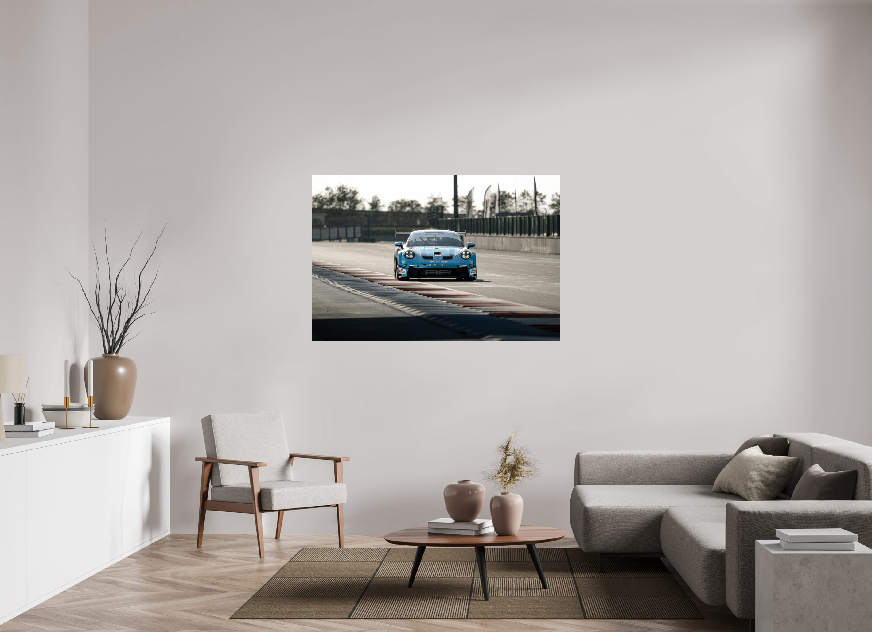 150 x 100 cm, Photo Print On Fuji Crystal DP II Photographie Murale - Porsche Nevers Magny-Cours