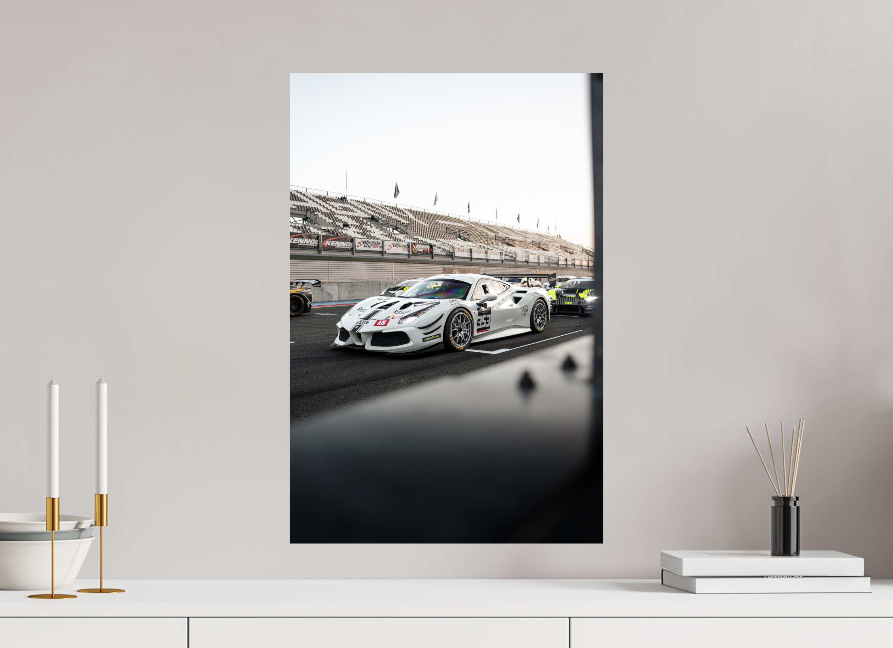 40 x 60 cm, Photo Print On Fuji Crystal DP II Photographir Murale - Ferrari 488 GT3