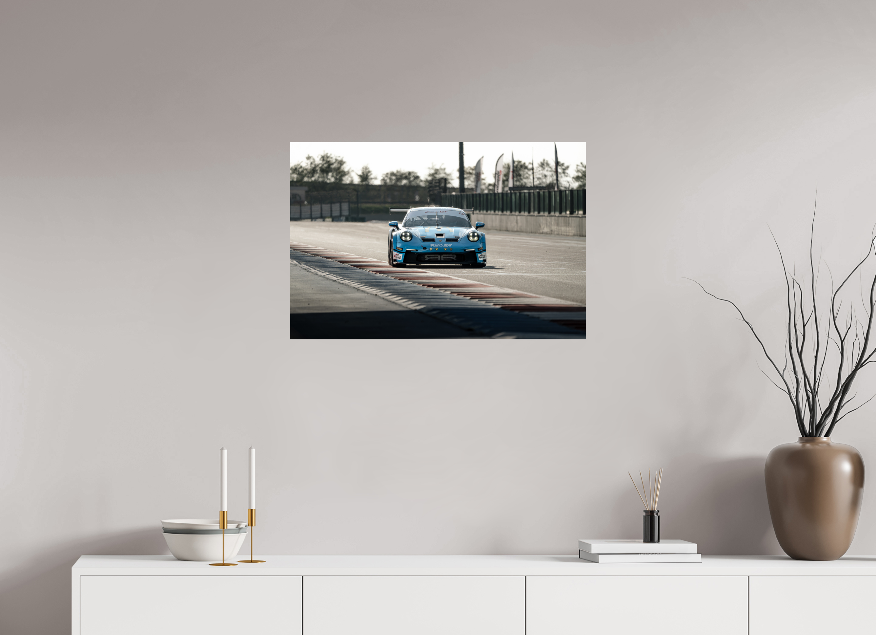 75 x 50 cm, Photo Print On Fuji Crystal DP II Photographie Murale - Porsche Nevers Magny-Cours