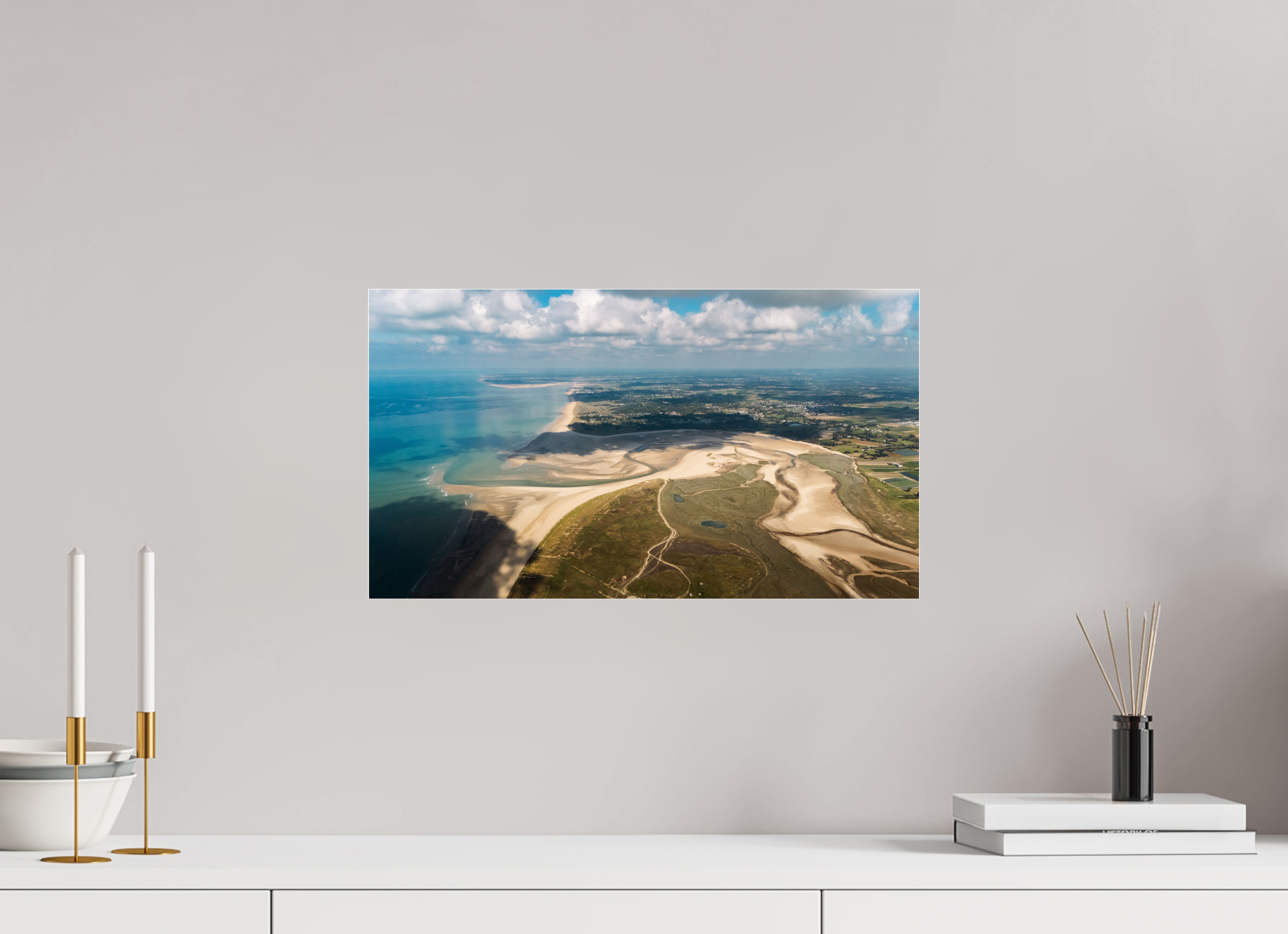 48 x 27 cm, Photo Print Under Acrylic Glass Photographie Murale - Les salines