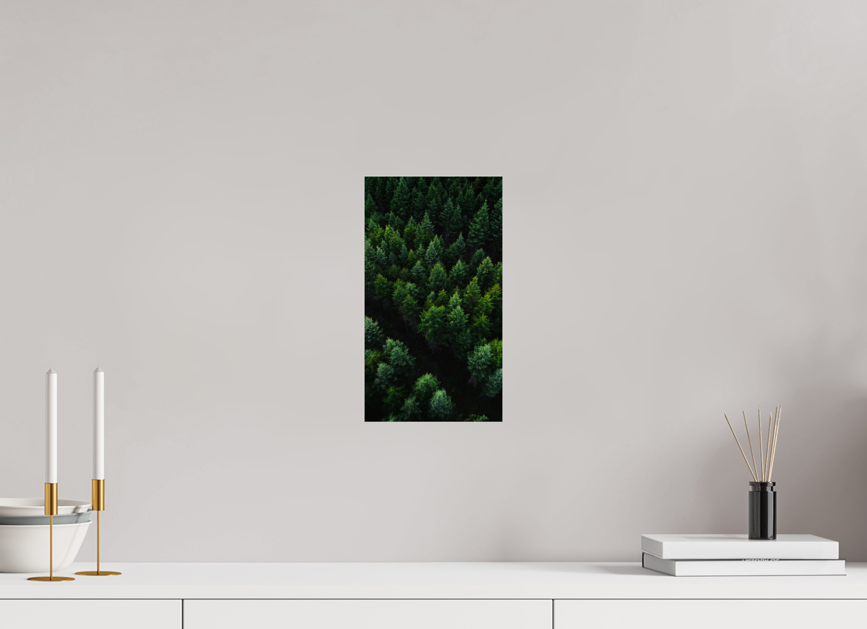 18 x 32 cm, Photo Print Under Acrylic Glass Photographie Murale - Fôret Canadienne