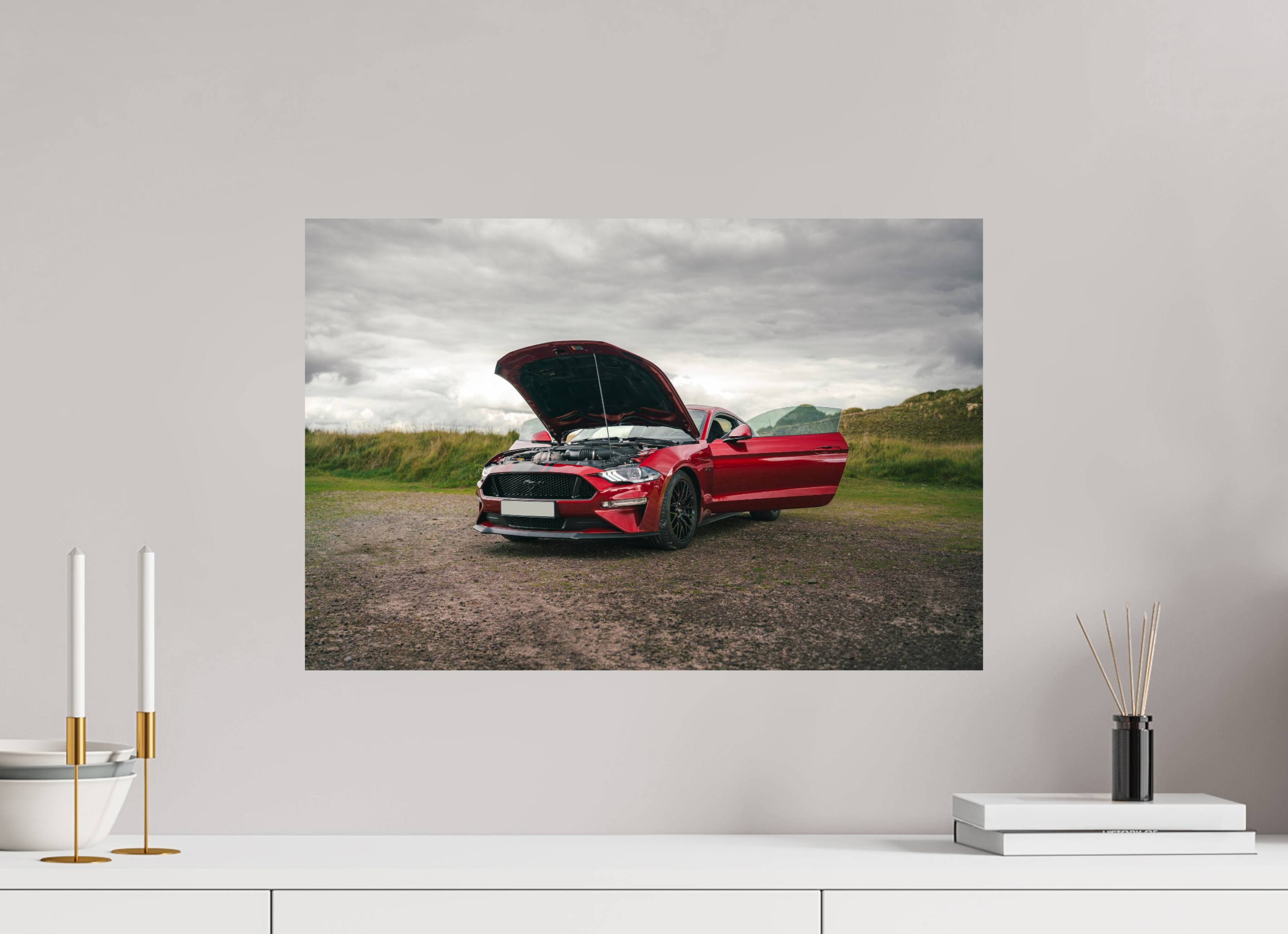 60 x 40 cm, Photo Print On Fuji Crystal DP II Photographie Murale - Mustang VI GT Hatchback 2018