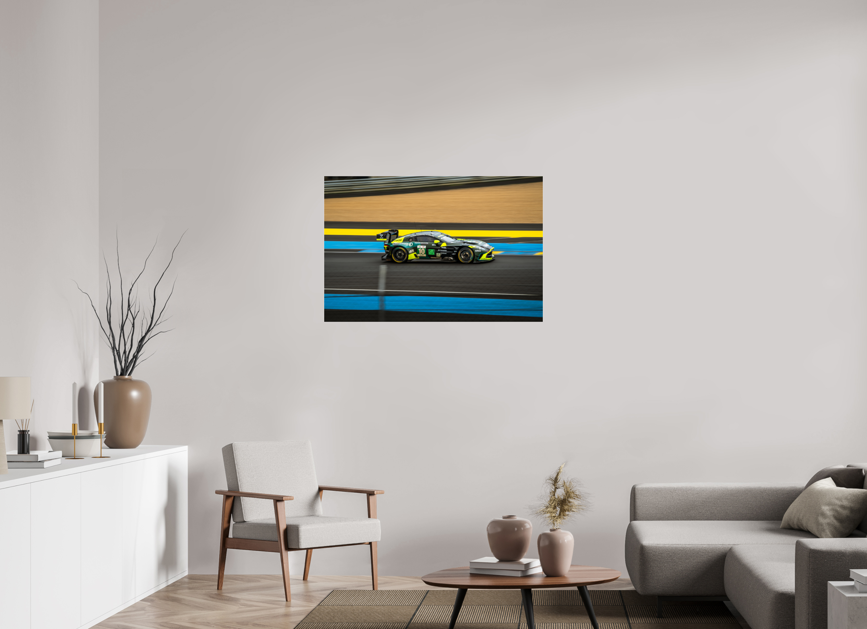 105 x 70 cm, Photo Print Under Acrylic Glass Photographie Murale - Astone Martin Vantage GT3