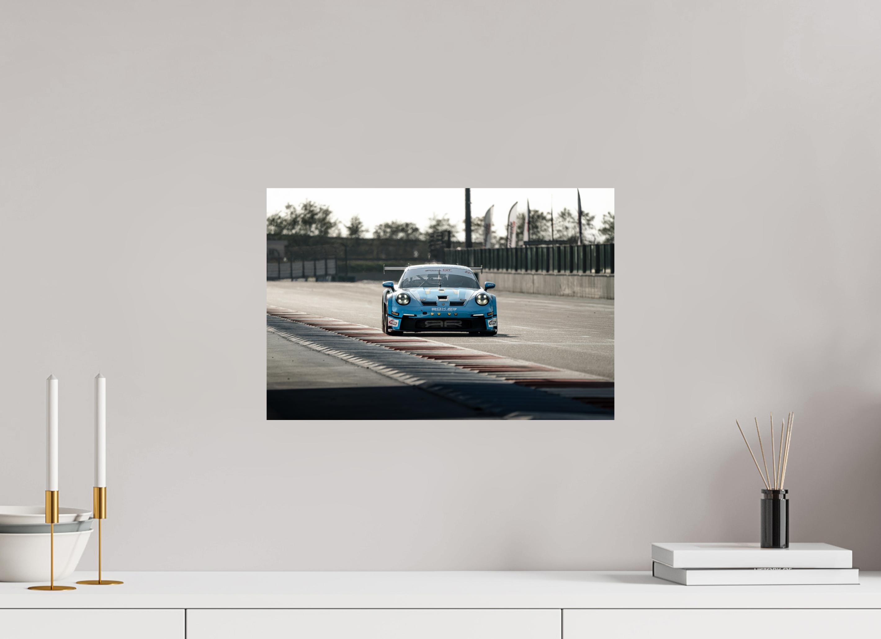 45 x 30 cm, Photo Print On Fuji Crystal DP II Photographie Murale - Porsche Nevers Magny-Cours