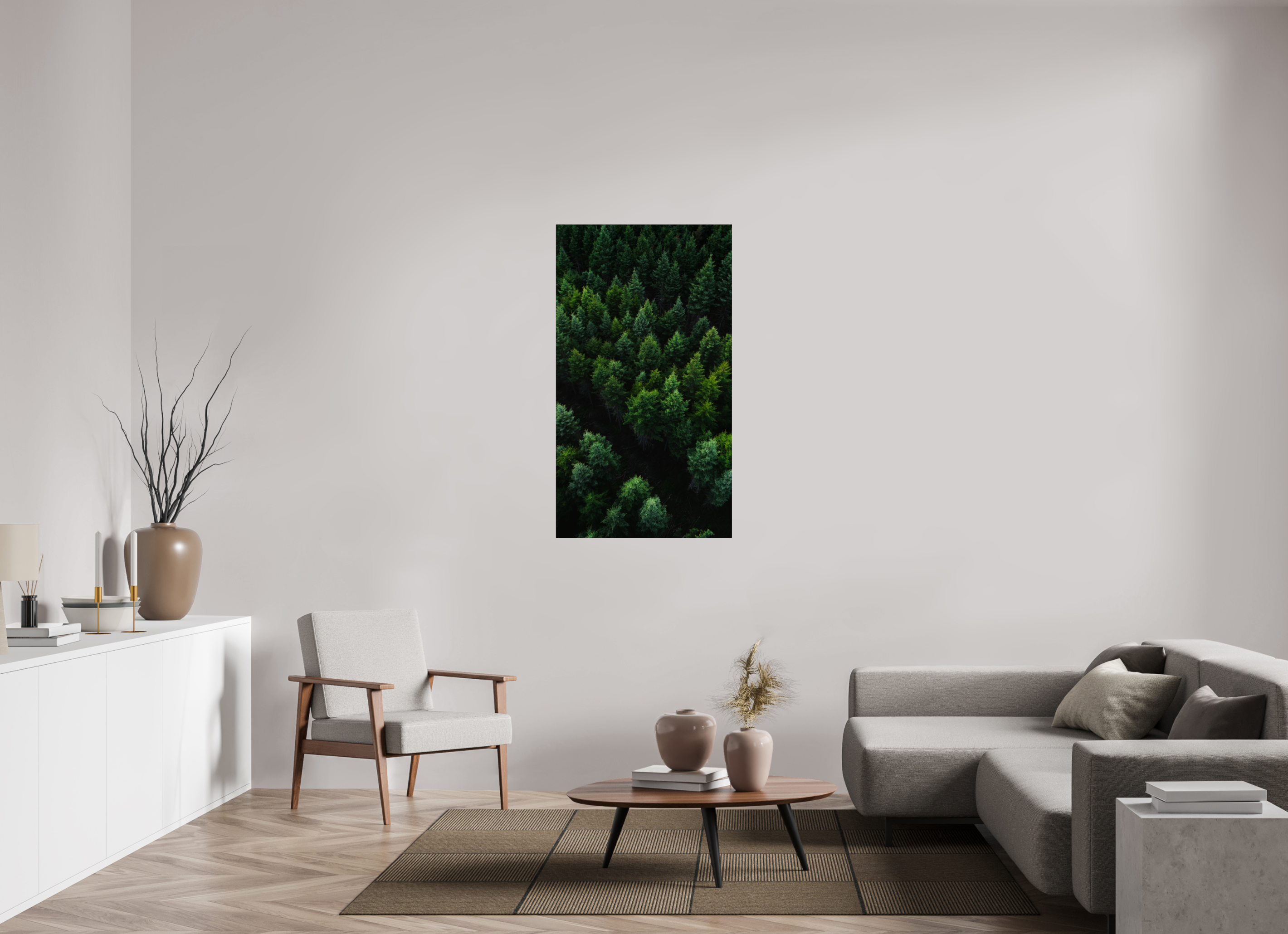 72 x 128 cm, Photo Print Under Acrylic Glass Photographie Murale - Fôret Canadienne