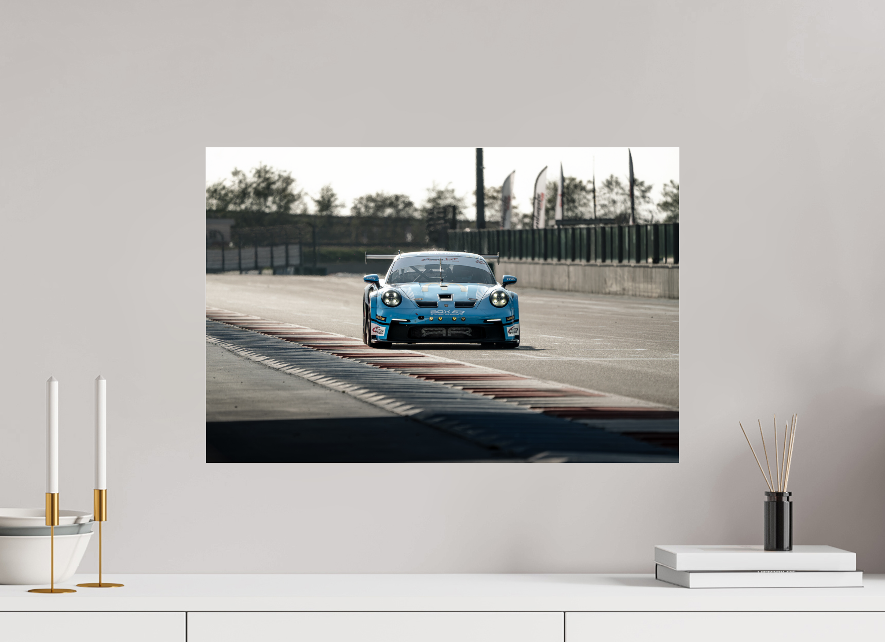 60 x 40 cm, Photo Print Under Acrylic Glass Photographie Murale - Porsche Nevers Magny-Cours