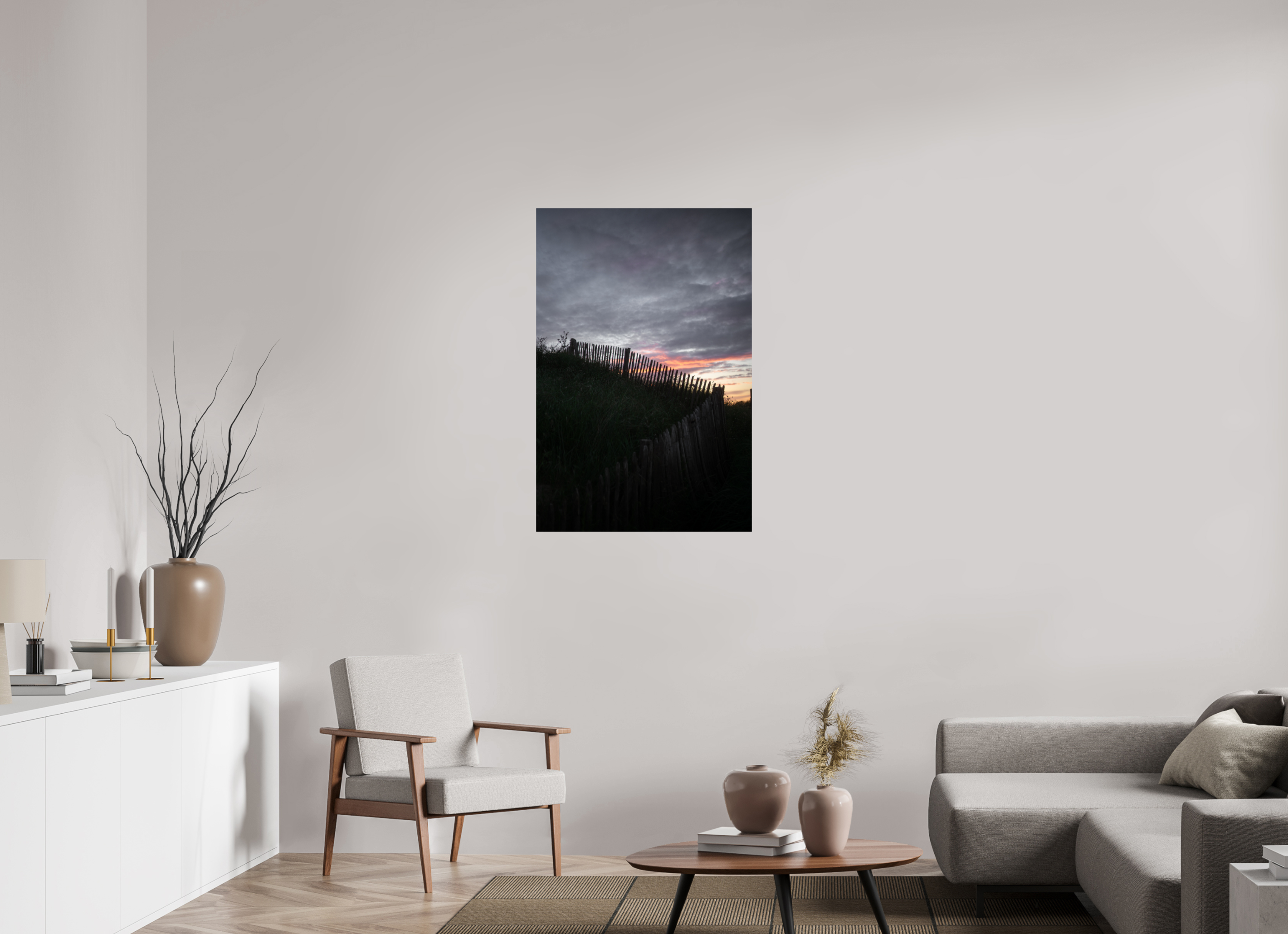 70 x 105 cm, Photo Print On Fuji Crystal DP II Photographie Murale - Bord de mer au couché de soleil