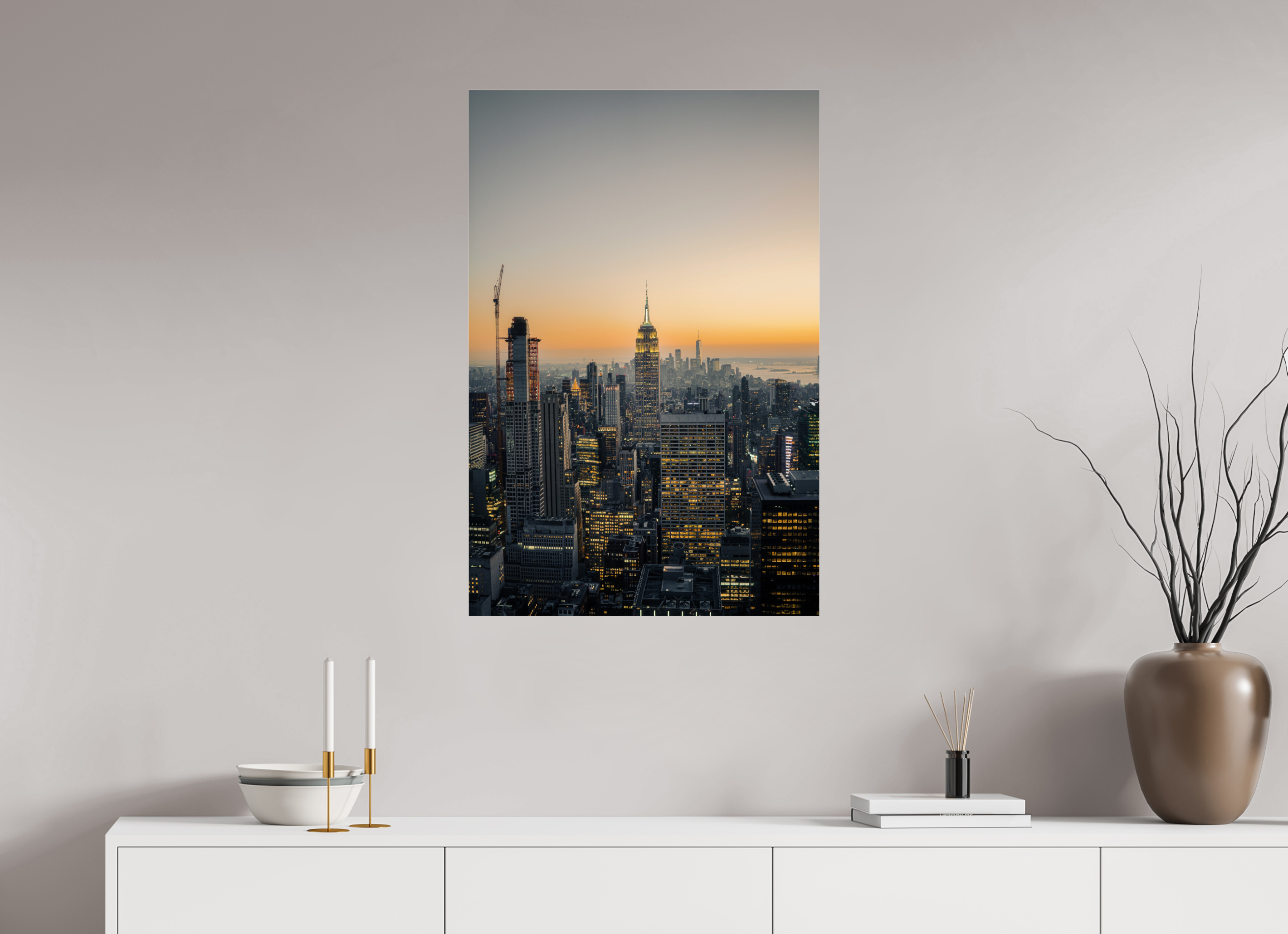 60 x 90 cm, Photo Print Under Acrylic Glass Photographie Murale - Empire State Building