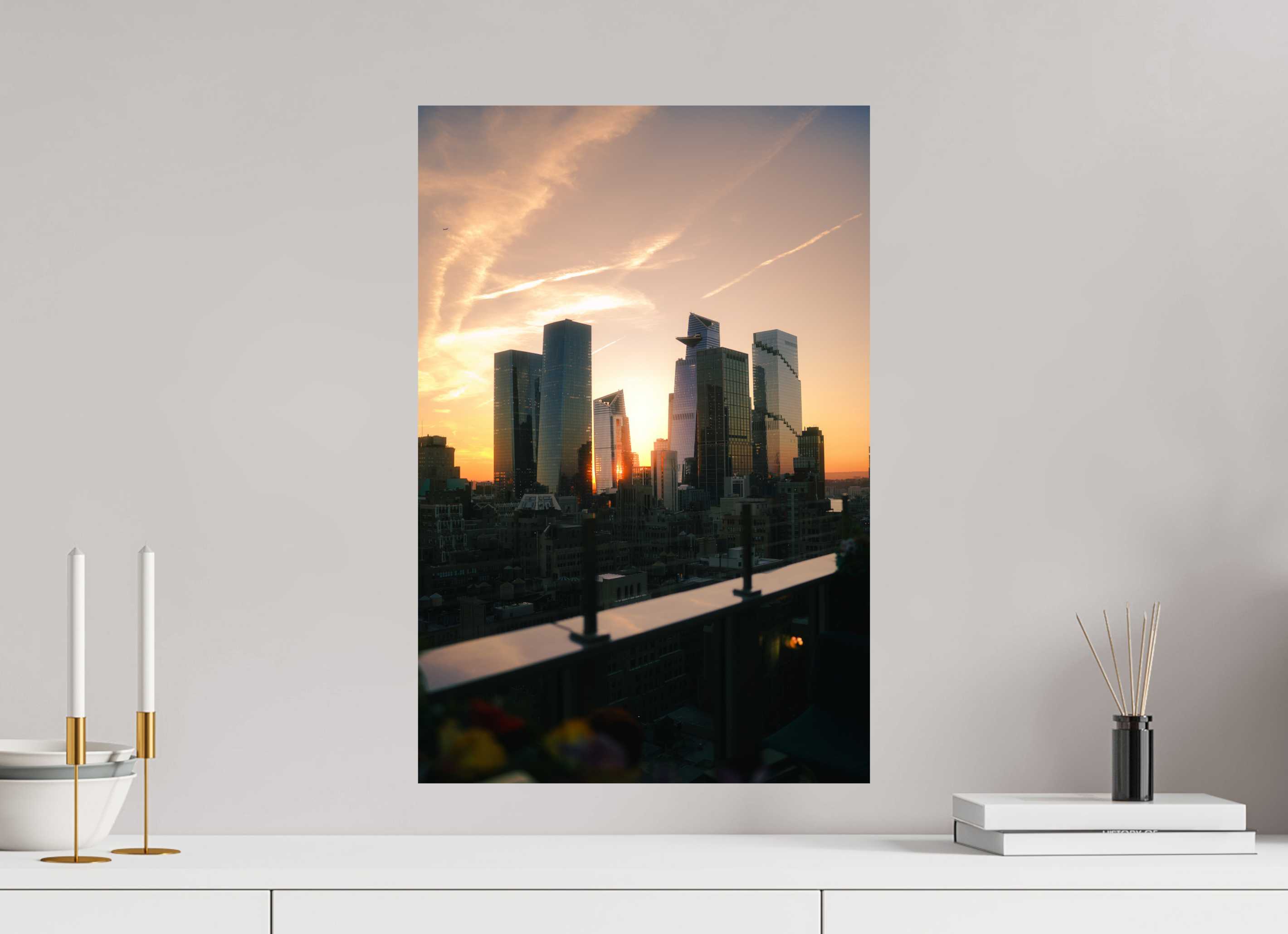40 x 60 cm, Photo Print On Fuji Crystal DP II Photographie Murale - Sunset New-York