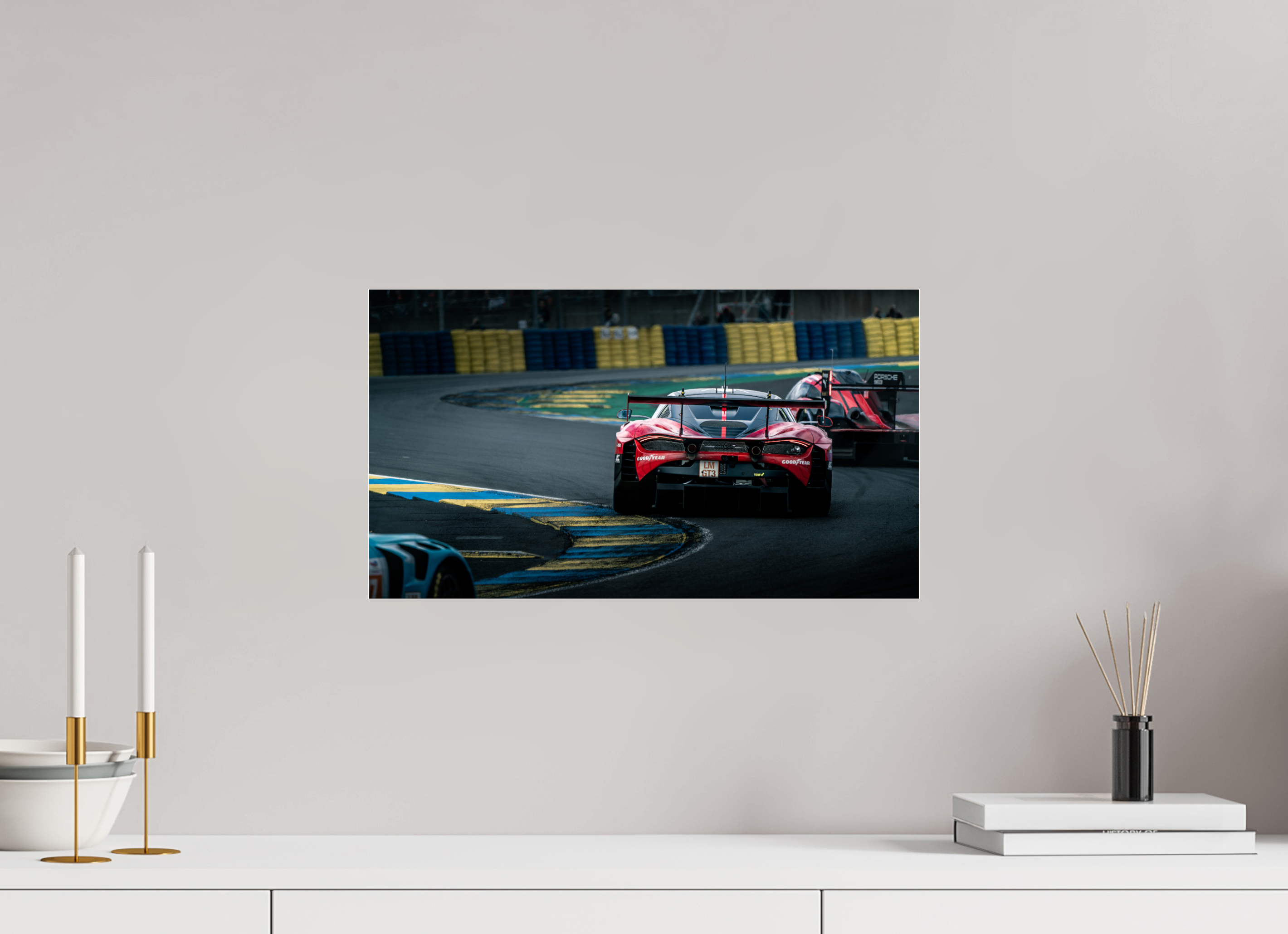 48 x 27 cm, Photo Print Under Acrylic Glass Photographie Murale - Mclaren 720s LMGT3 Evo