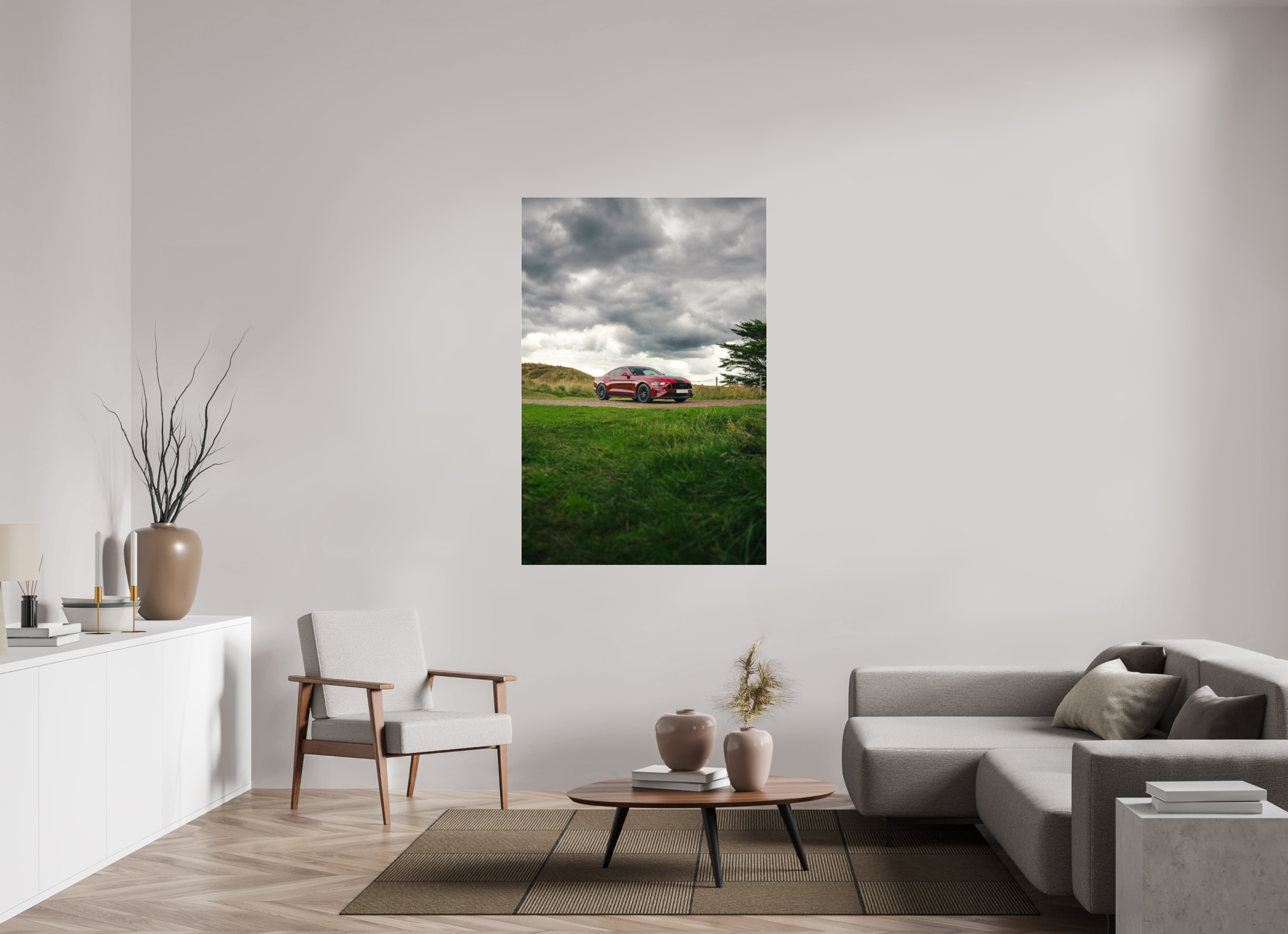 100 x 150 cm, Photo Print Under Acrylic Glass Photographie Murale - Mustang VI GT HatchBack n2
