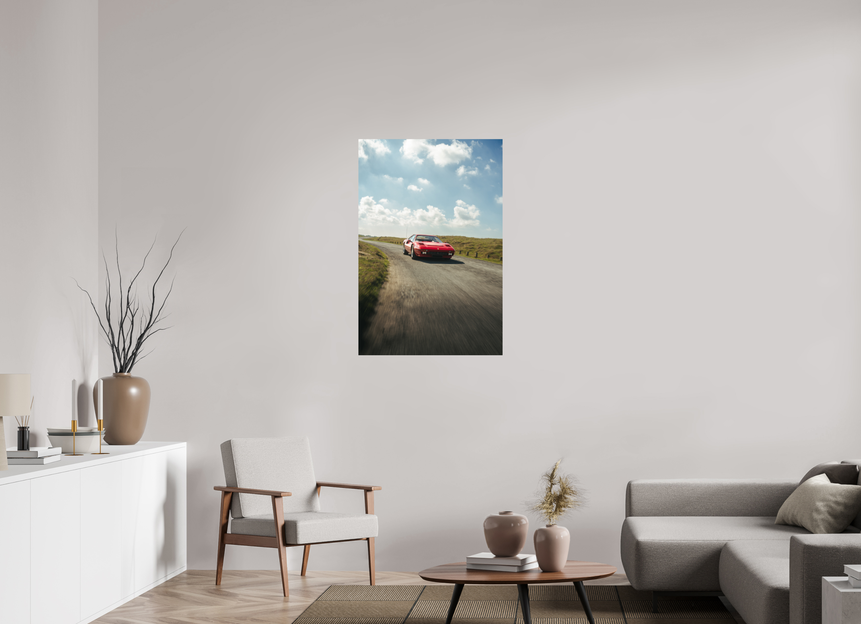 70 x 105 cm, Photo Print On Fuji Crystal DP II Photographie Murale - Ferrari 308 n1