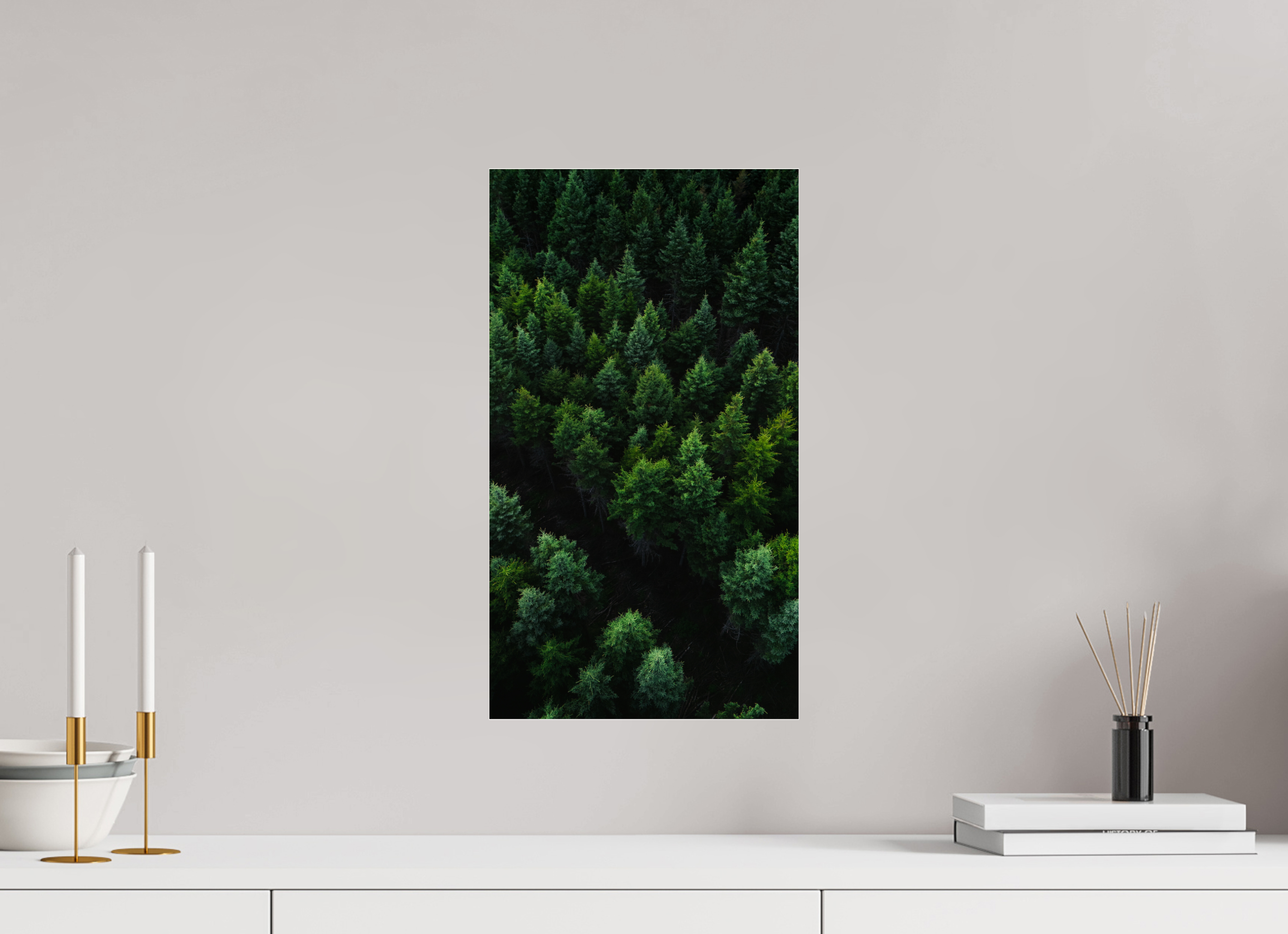 27 x 48 cm, Photo Print Under Acrylic Glass Photographie Murale - Fôret Canadienne
