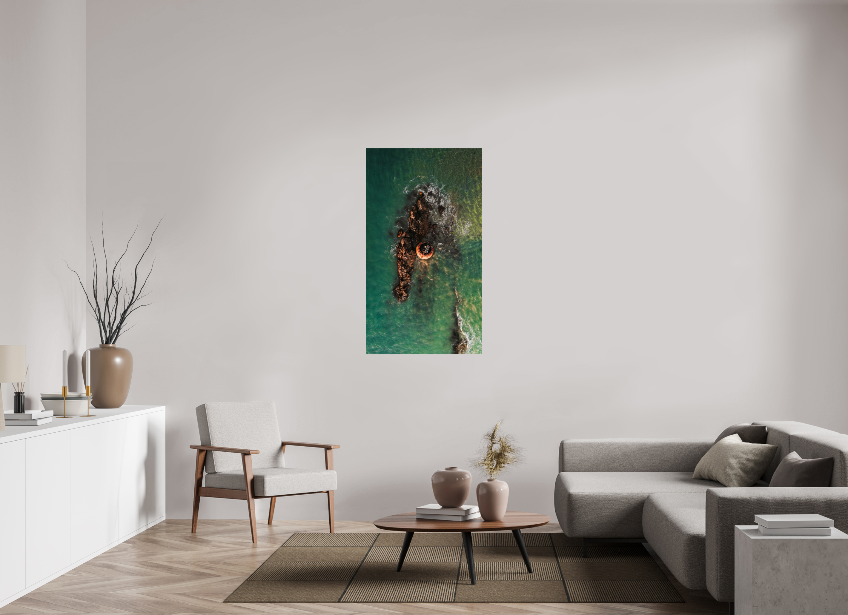 72 x 128 cm, Photo Print On Fuji Crystal DP II Photographie Murale - Phare isolé