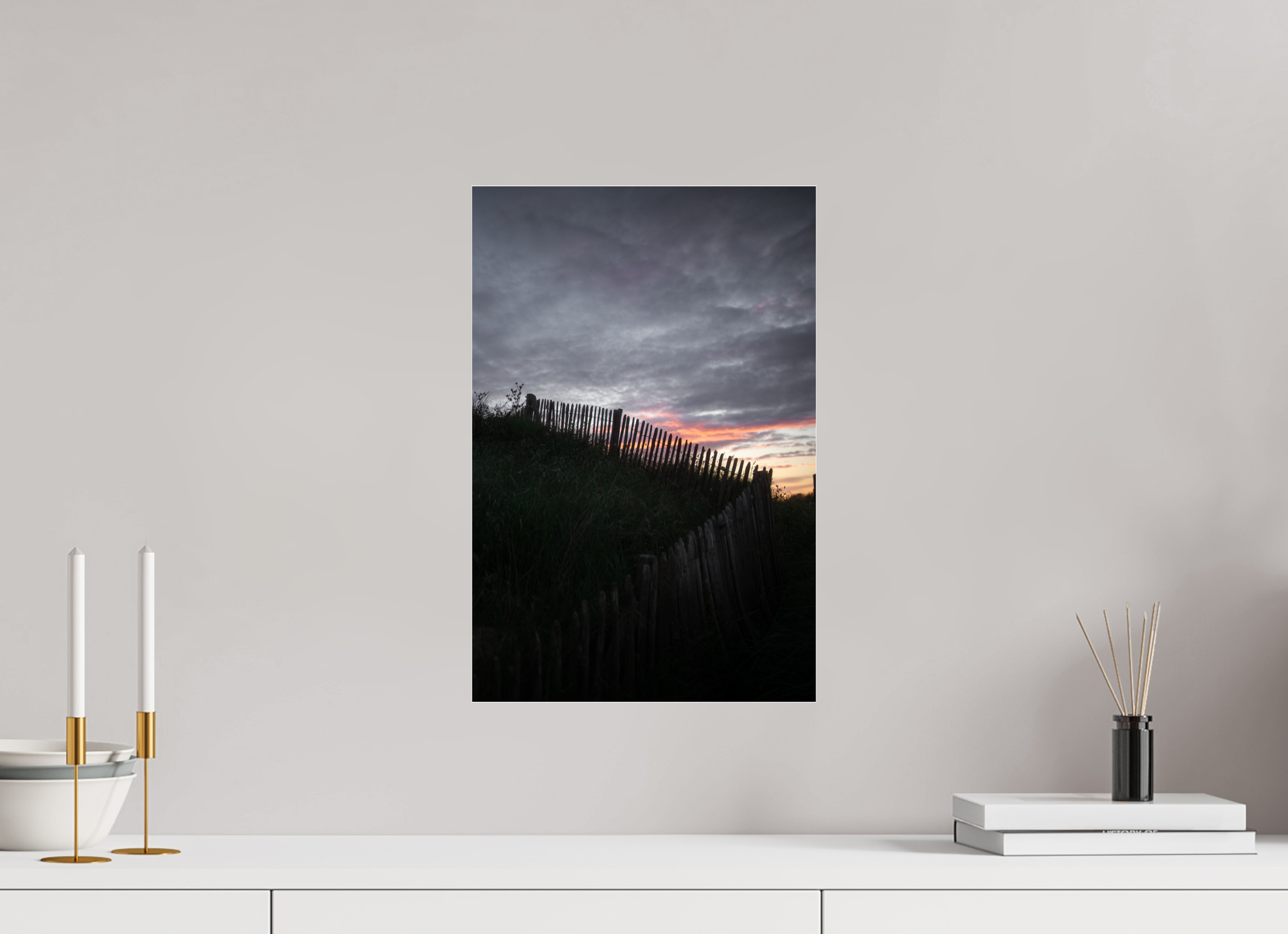 30 x 45 cm, Photo Print Under Acrylic Glass Photographie Murale - Bord de mer au couché de soleil