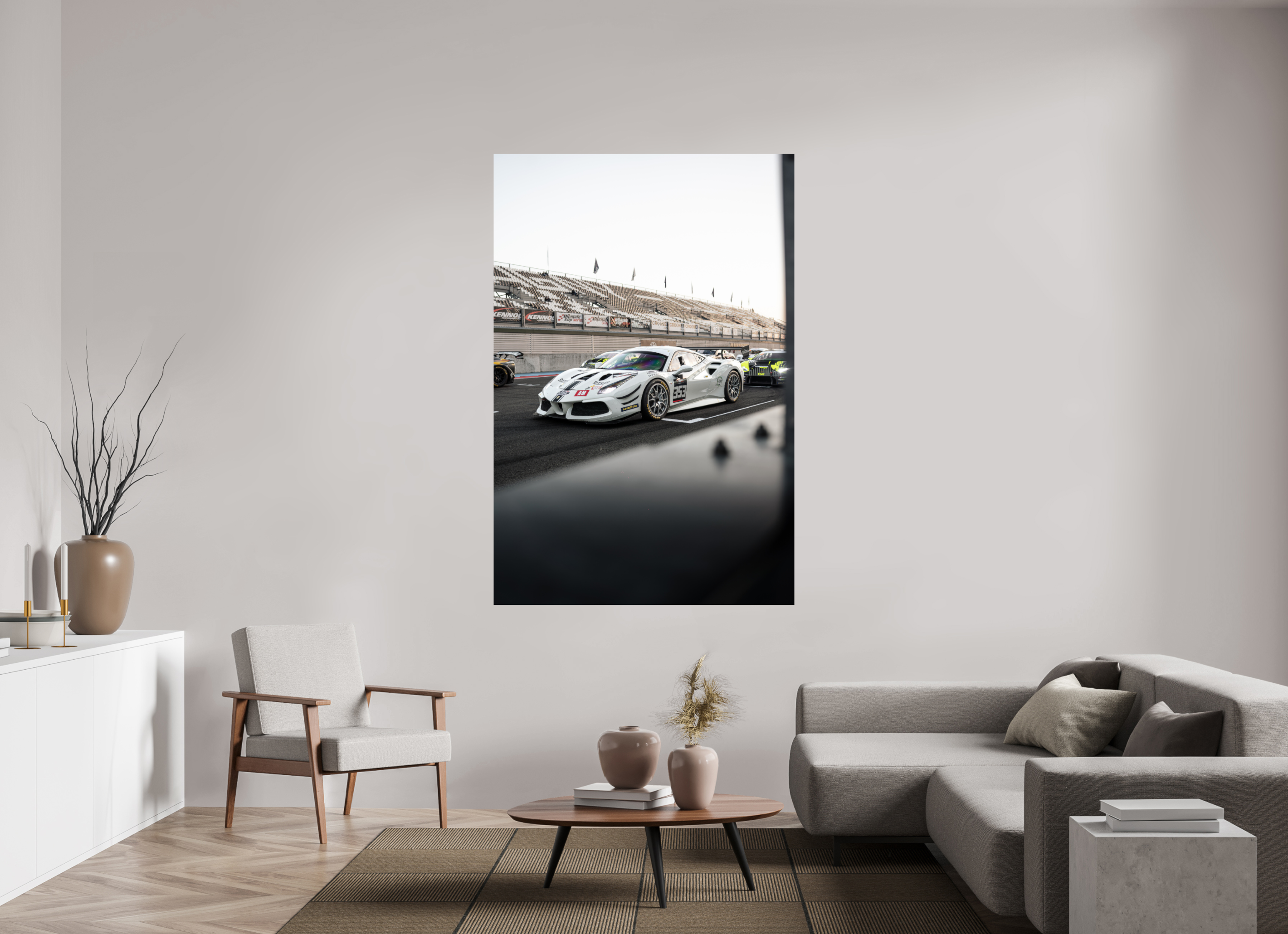 120 x 180 cm, Photo Print On Fuji Crystal DP II Photographir Murale - Ferrari 488 GT3