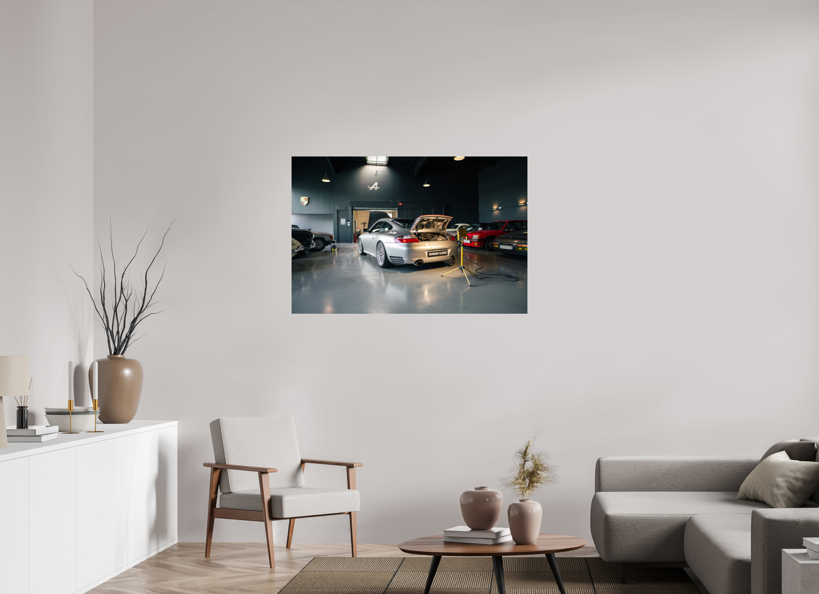 120 x 80 cm, Photo Print Under Acrylic Glass Photographie Murale - Porsche 996 Carrera 4S