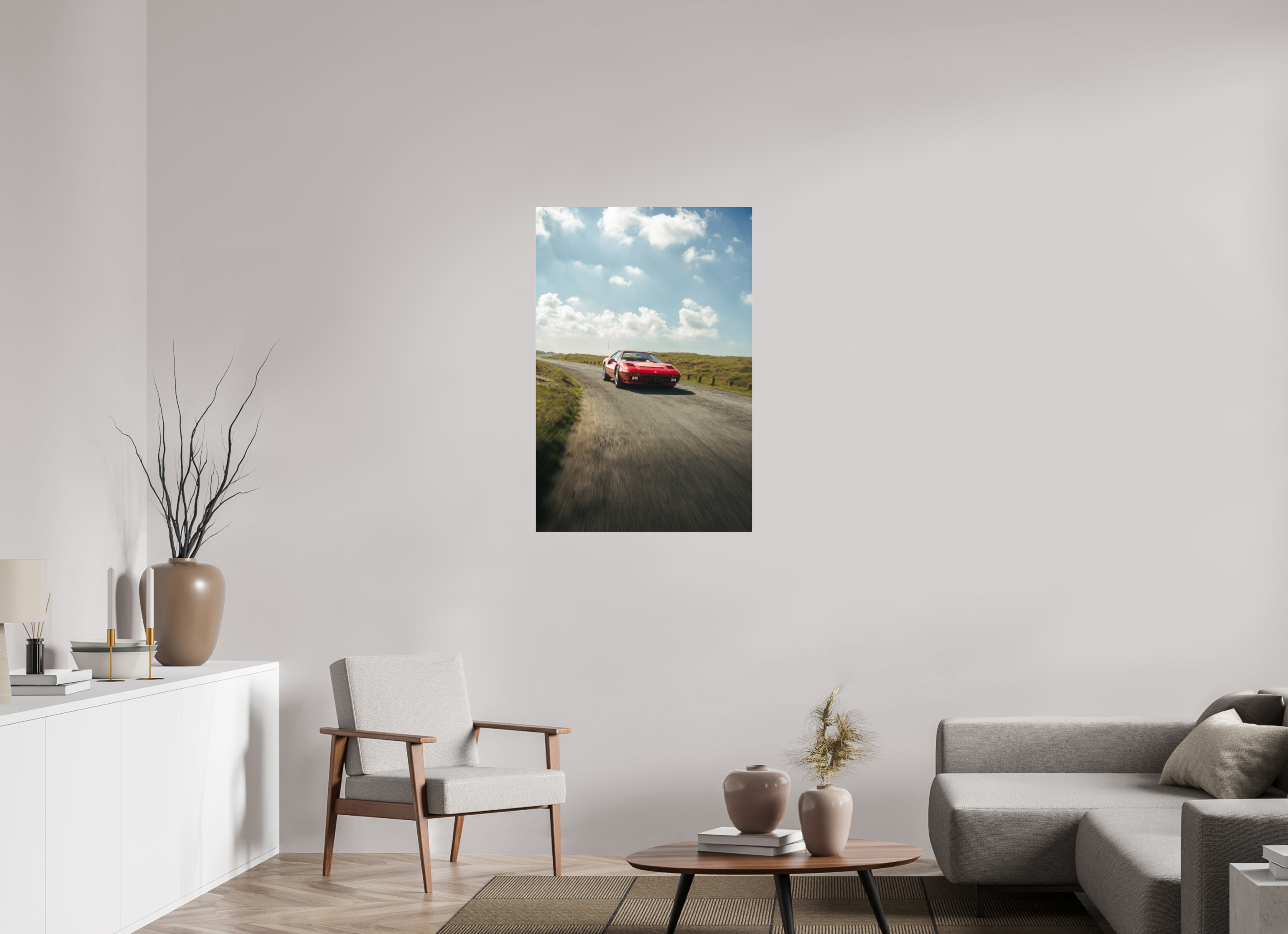 70 x 105 cm, Photo Print Under Acrylic Glass Photographie Murale - Ferrari 308 n1