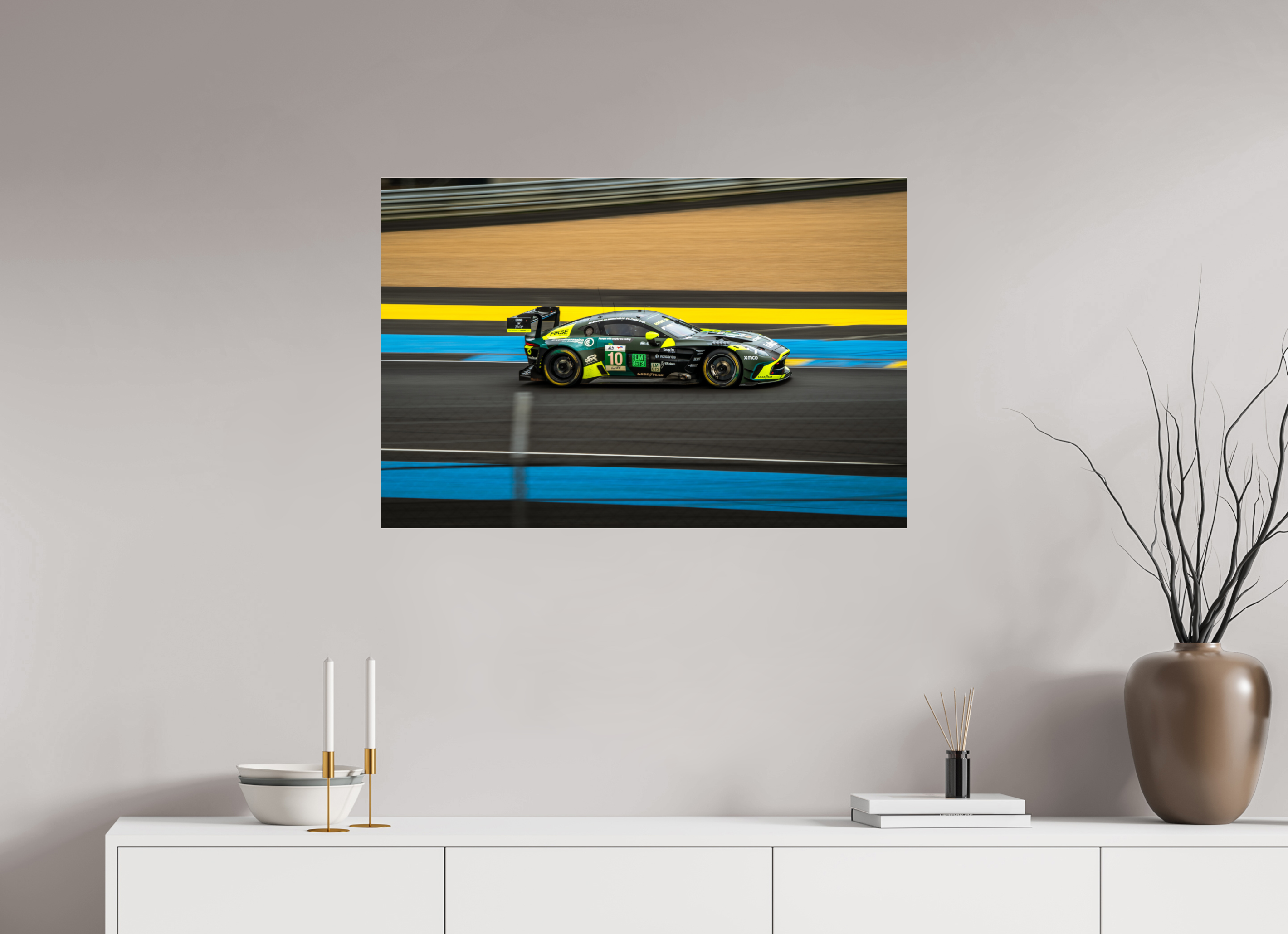 90 x 60 cm, Photo Print Under Acrylic Glass Photographie Murale - Astone Martin Vantage GT3