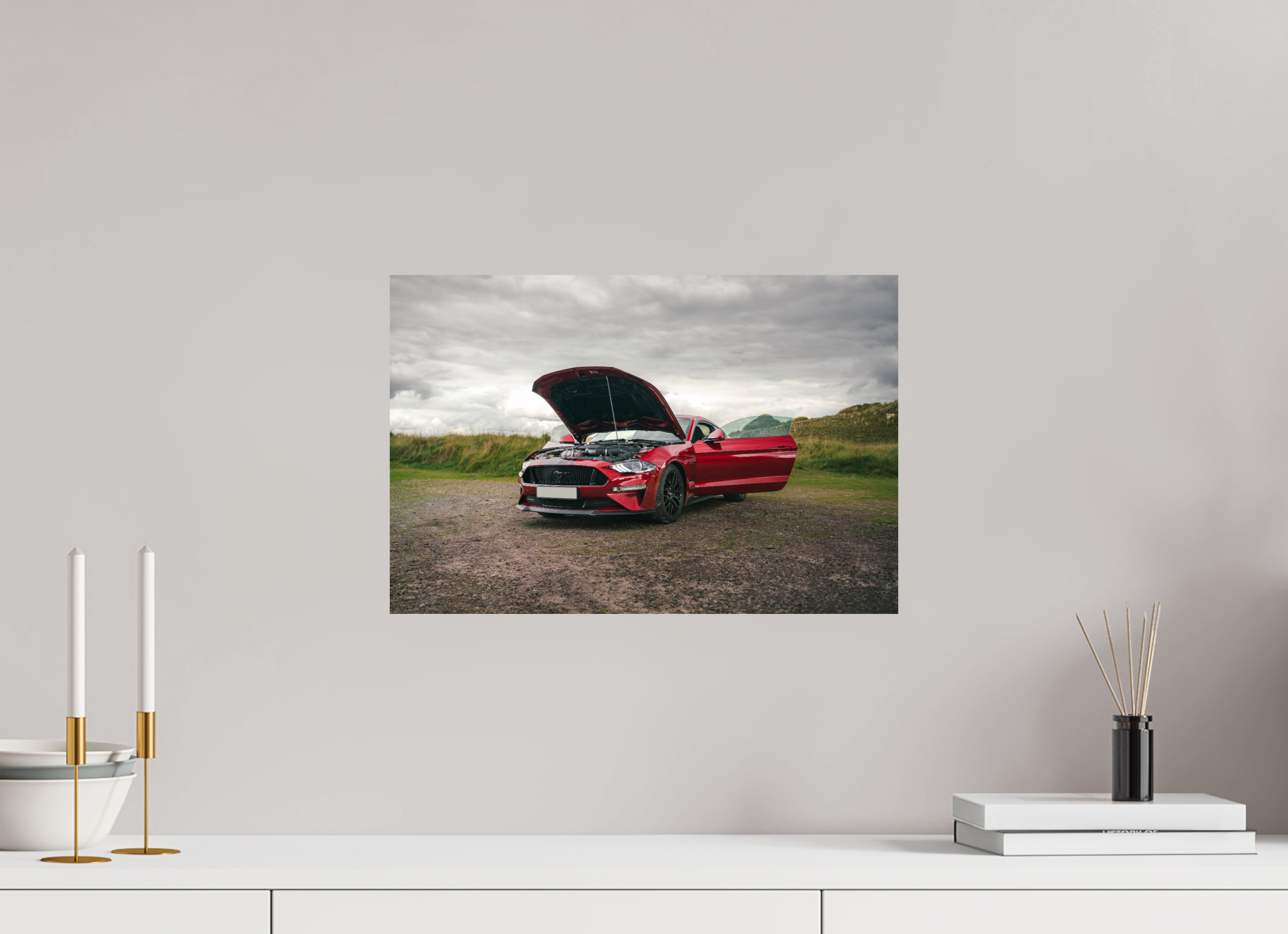 45 x 30 cm, Photo Print On Fuji Crystal DP II Photographie Murale - Mustang VI GT Hatchback 2018