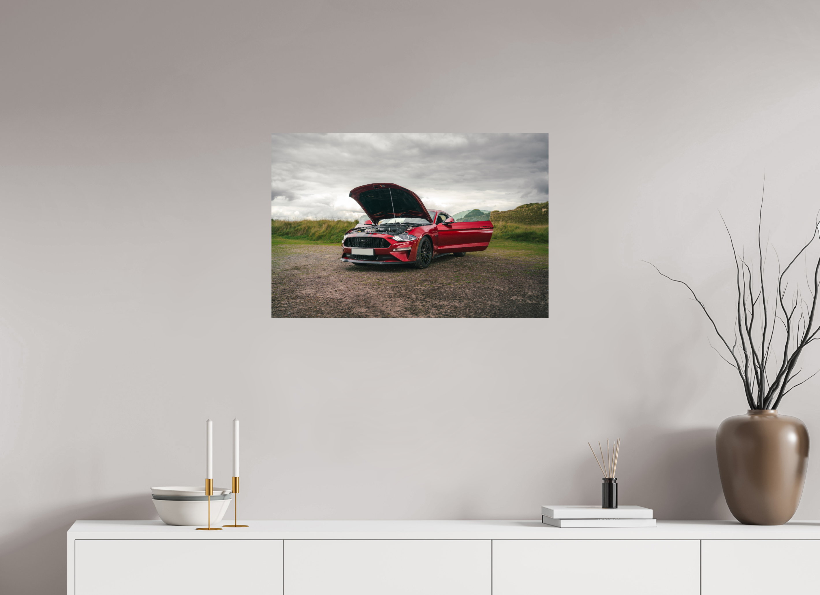 75 x 50 cm, Photo Print On Fuji Crystal DP II Photographie Murale - Mustang VI GT Hatchback 2018